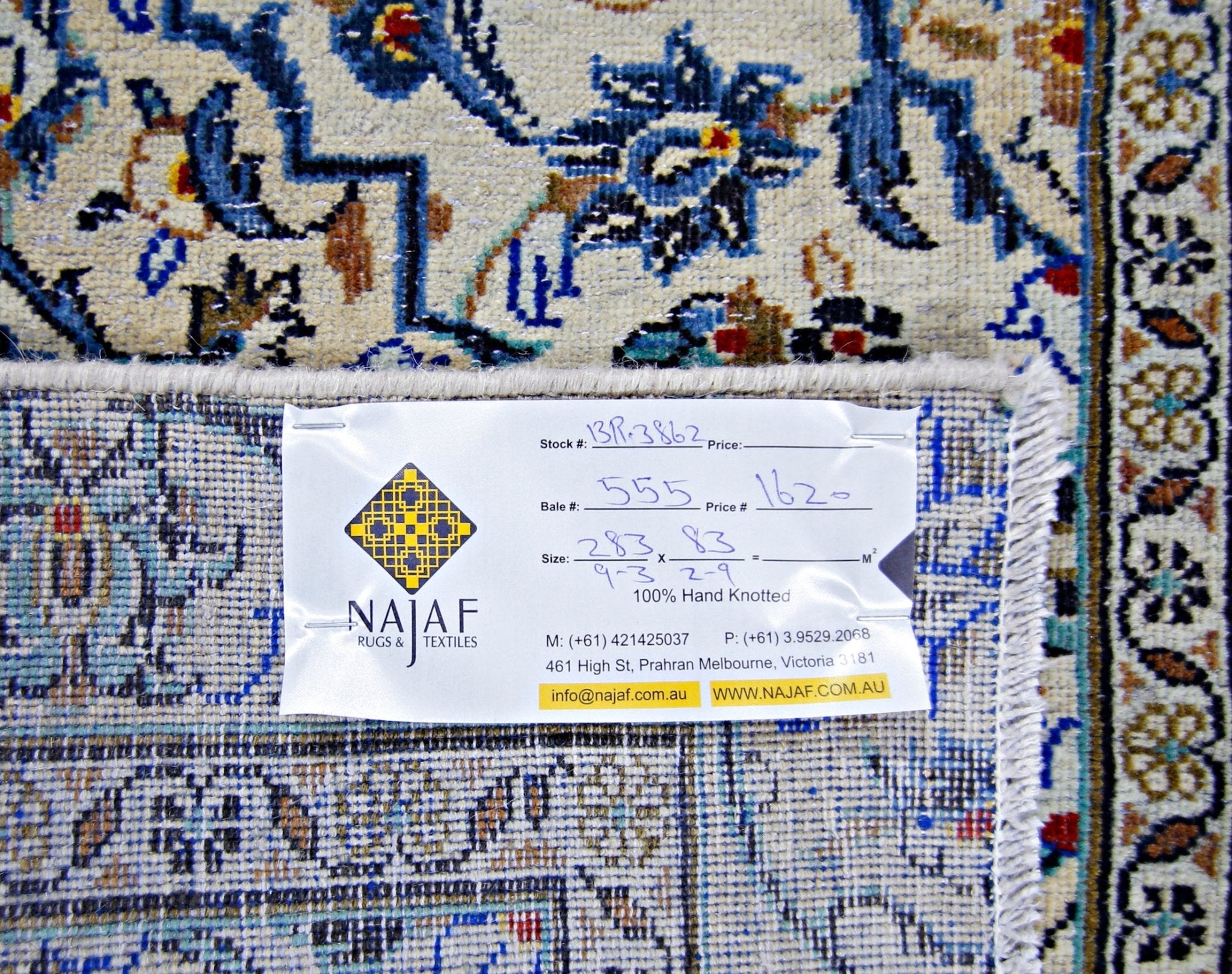 Handmade Vintage Persian Kashan Hallway Runner | 283 x 83 cm | 9'3" x 2'9" - Najaf Rugs & Textile