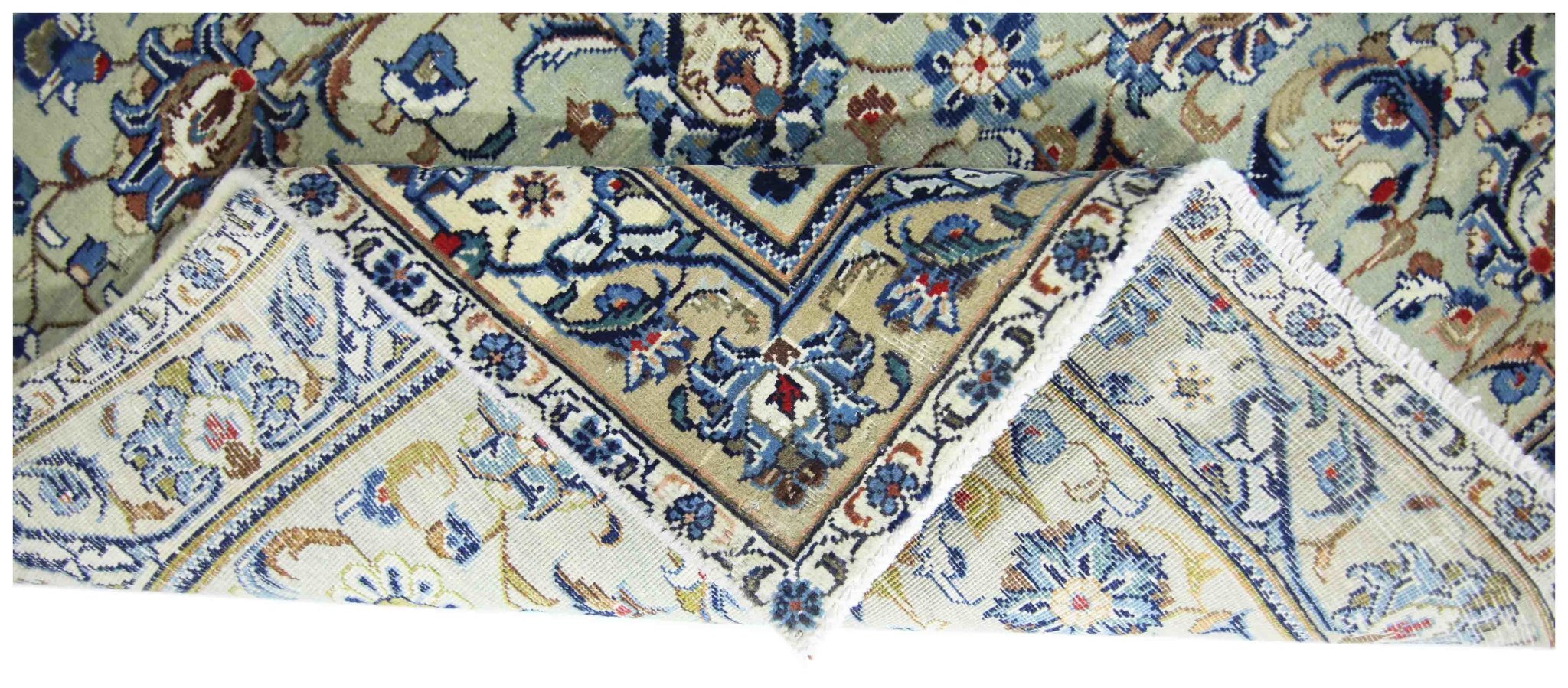 Handmade Vintage Persian Kashan Rug | 148 x 108 cm | 4'10" x 3'6" - Najaf Rugs & Textile