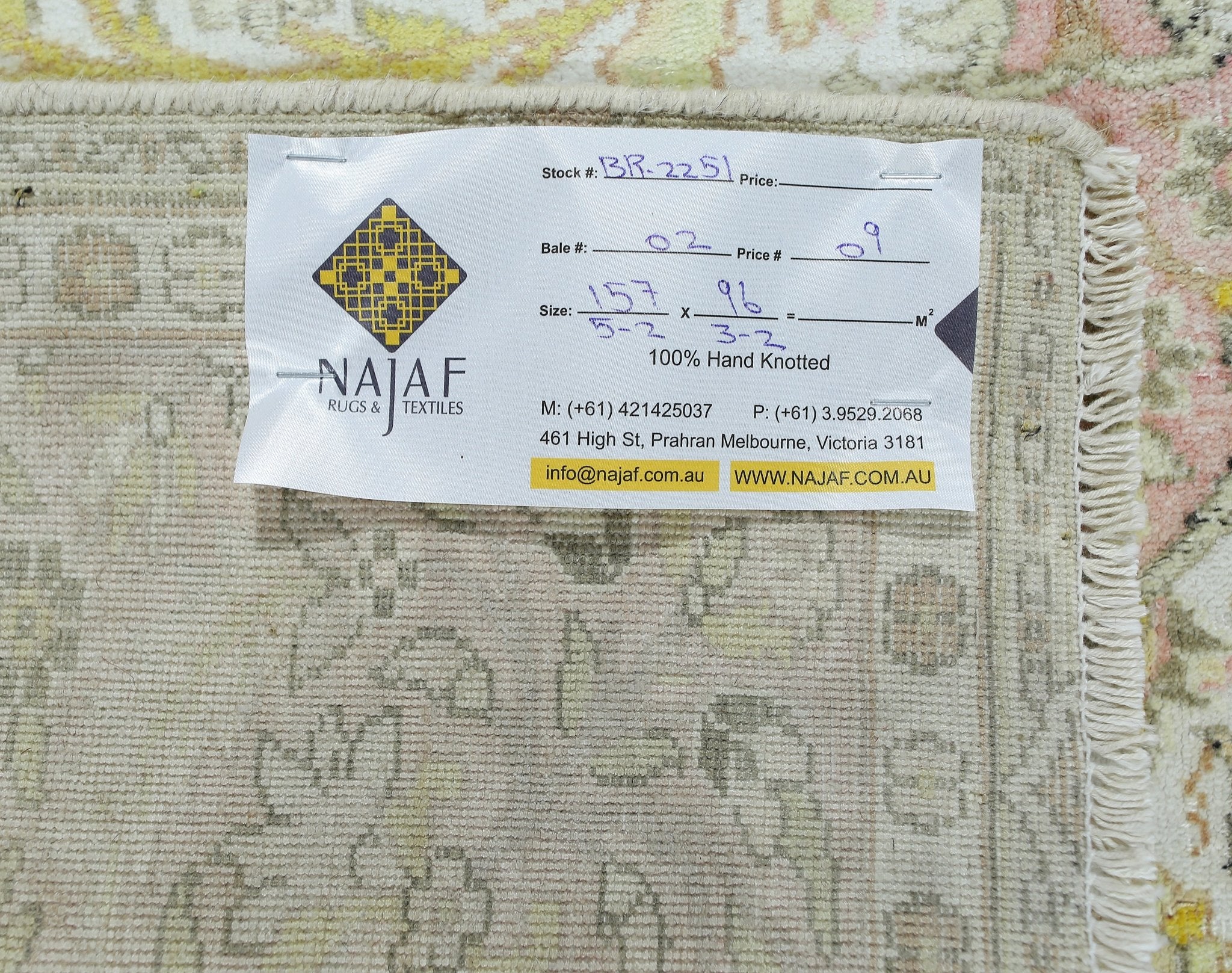 Handmade Vintage Persian Kashan Rug | 157 x 96 cm | 5'2" x 3'2" - Najaf Rugs & Textile