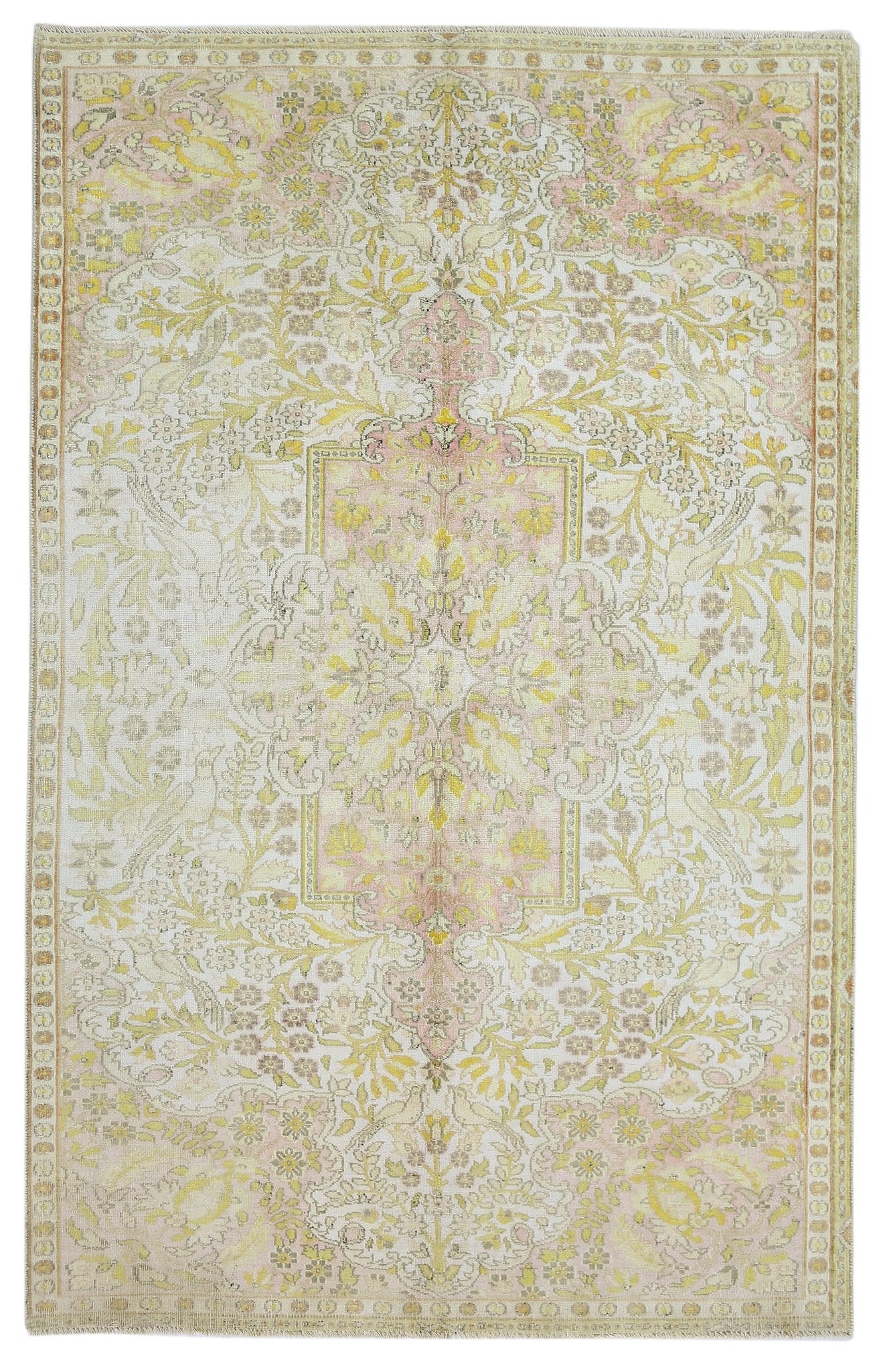 Handmade Vintage Persian Kashan Rug | 157 x 96 cm | 5'2" x 3'2" - Najaf Rugs & Textile