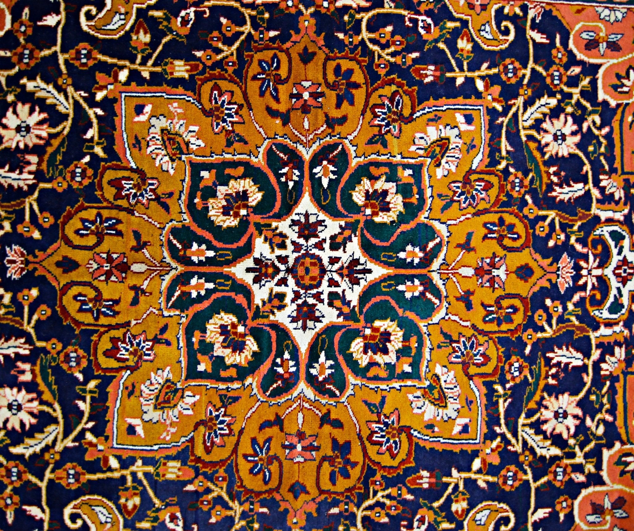 Handmade Vintage Persian Kashan Rug | 185 x 121 cm | 6'1" x 3'11" - Najaf Rugs & Textile