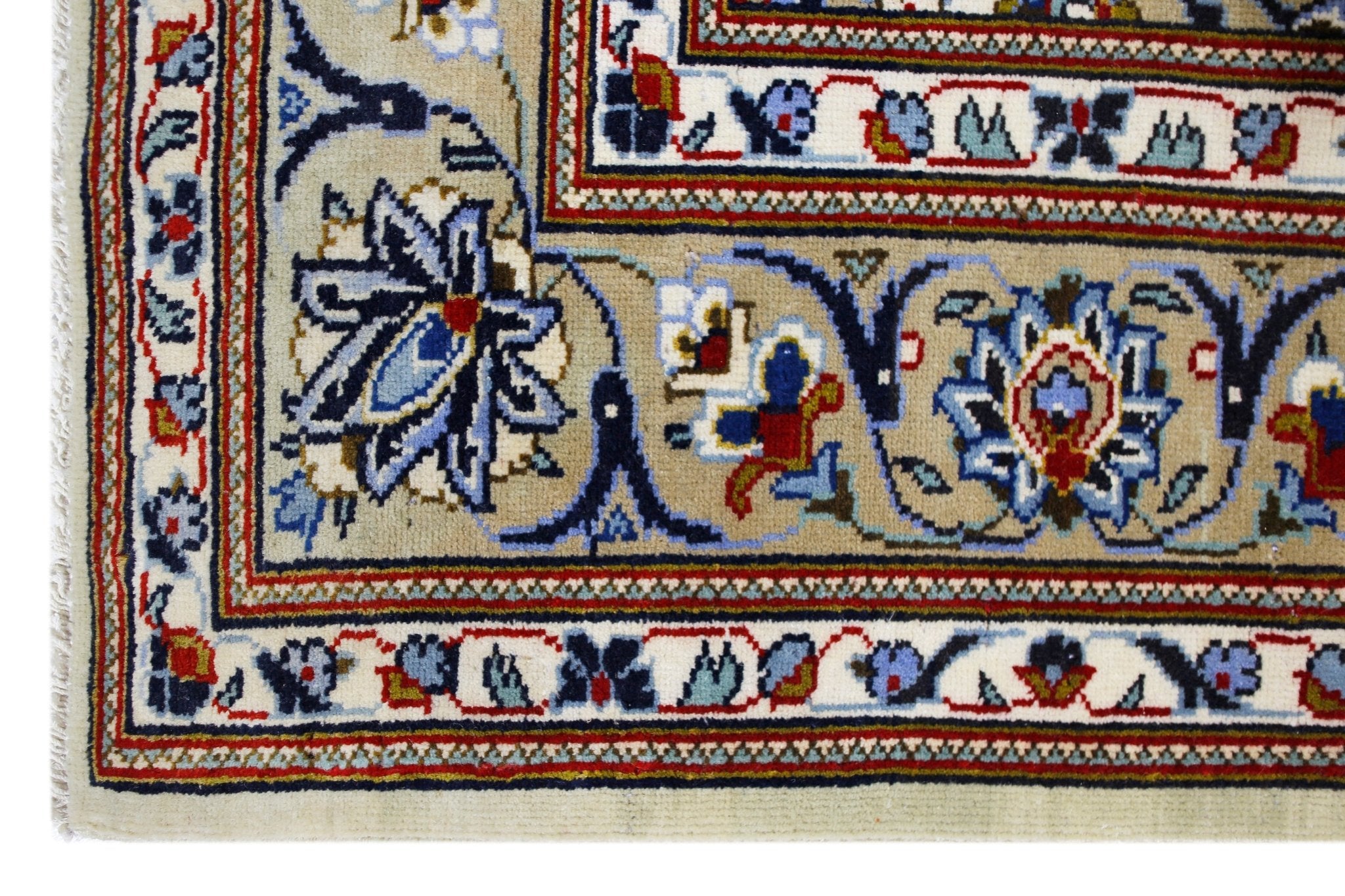 Handmade Vintage Persian Kashan Rug | 214 x 134 cm | 7' x 4'5" - Najaf Rugs & Textile