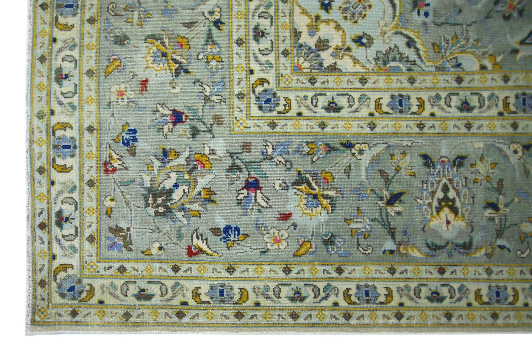 Handmade Vintage Persian Kashan Rug | 329 x 218 cm | 10'10" x 7'2" - Najaf Rugs & Textile