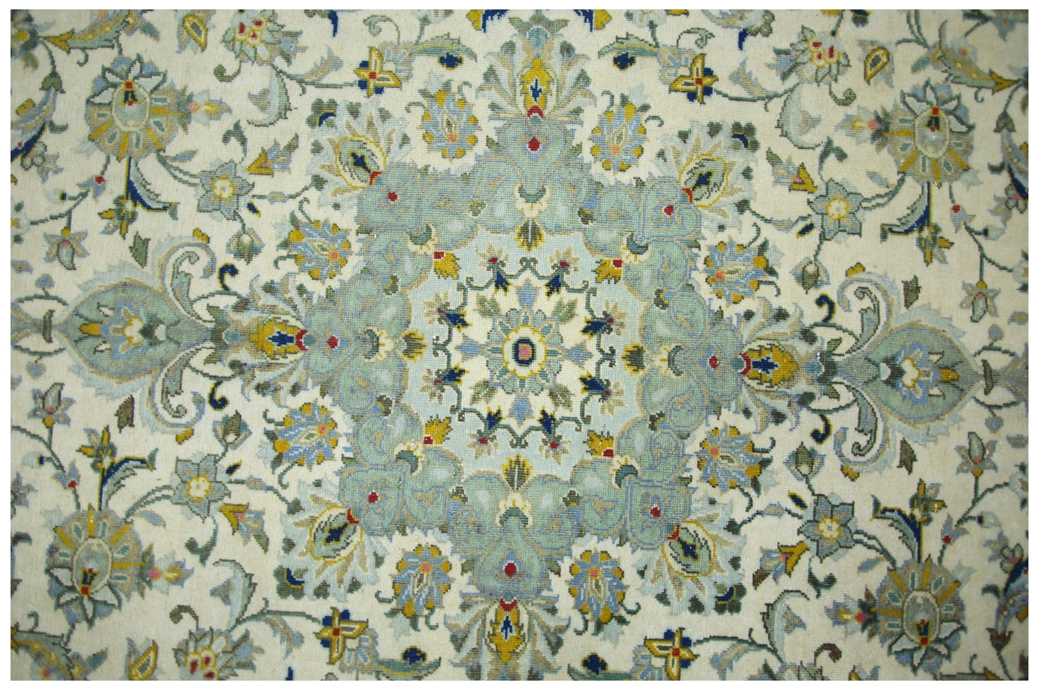 Handmade Vintage Persian Kashan Rug | 329 x 218 cm | 10'10" x 7'2" - Najaf Rugs & Textile