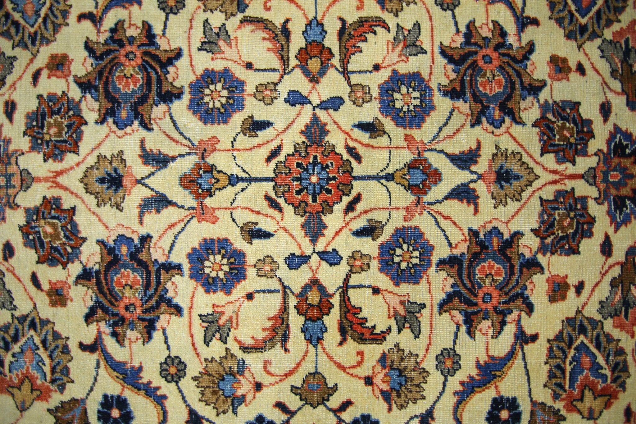 Handmade Vintage Persian Kashan Rug | 346 x 245 cm | 11'4" x 8' - Najaf Rugs & Textile