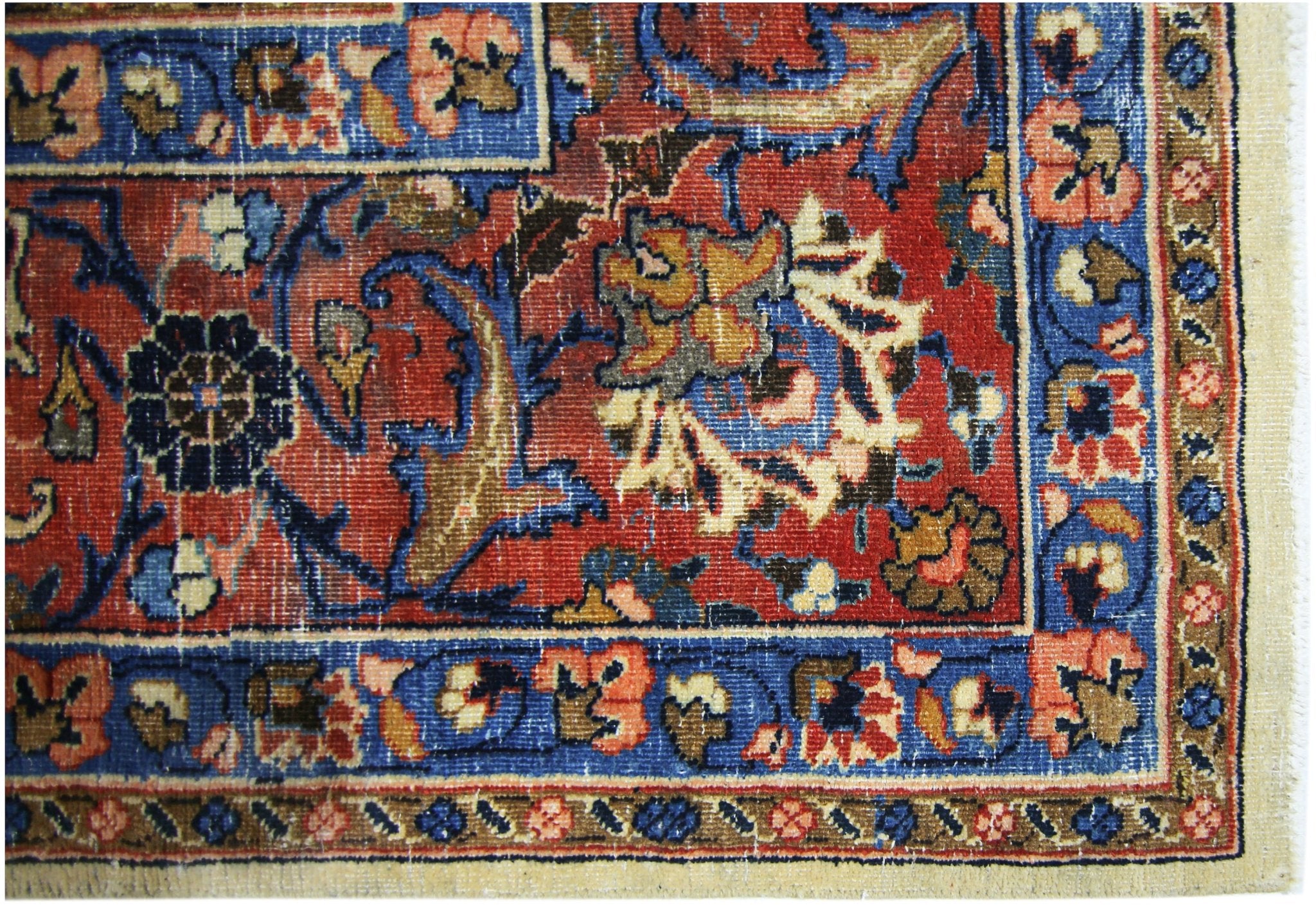 Handmade Vintage Persian Kashan Rug | 346 x 245 cm | 11'4" x 8' - Najaf Rugs & Textile