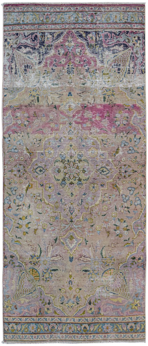 Handmade Vintage Persian Kerman Hallway Runner | 201 x 88 cm | 6'7" x 2'11" - Najaf Rugs & Textile