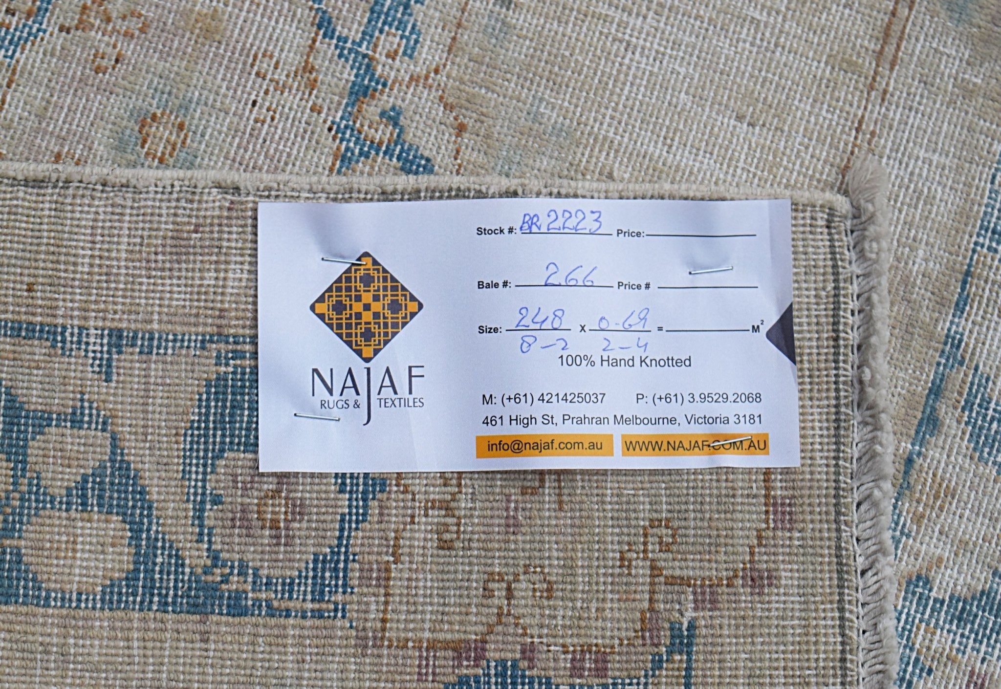 Handmade Vintage Persian Kerman Hallway Runner | 248 x 69 cm | 8'2" x 2'4" - Najaf Rugs & Textile