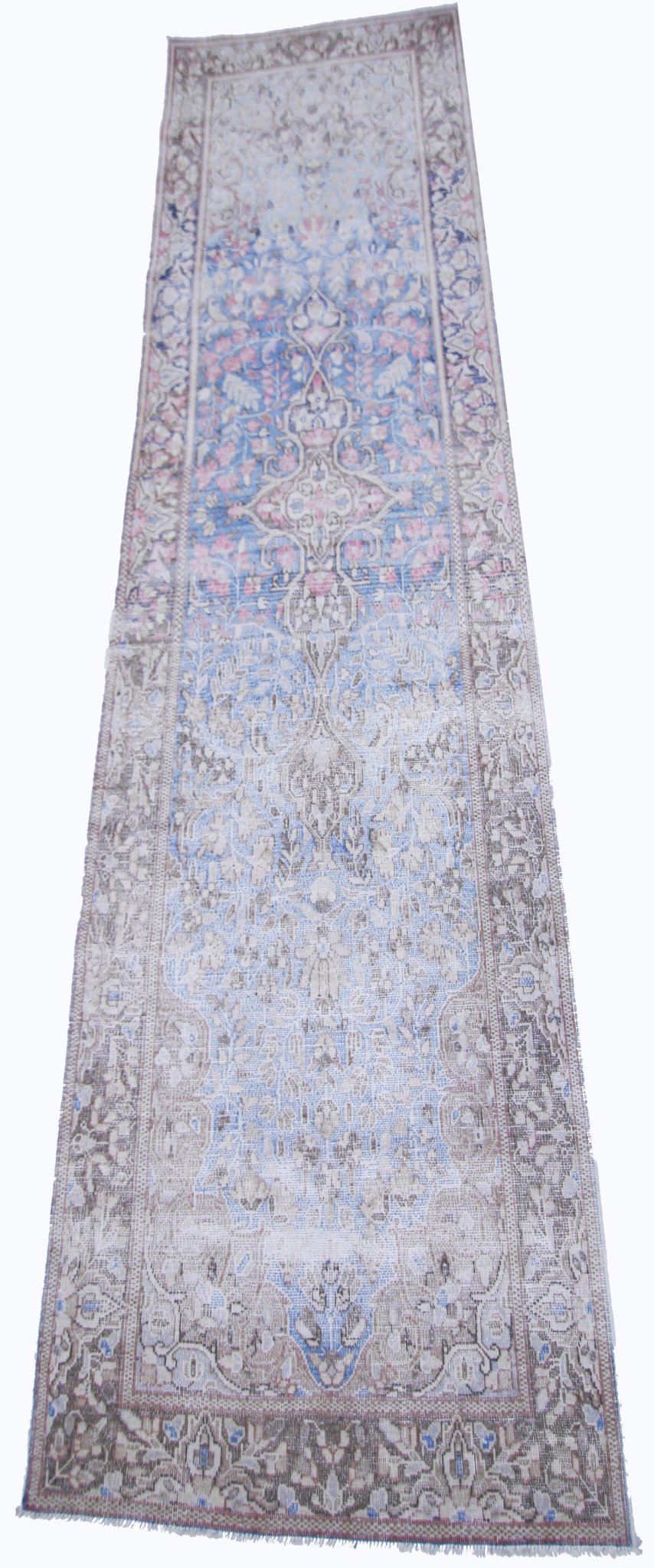 Handmade Vintage Persian Kerman Hallway Runner | 279 x 71 cm | 9'2" x 2'4" - Najaf Rugs & Textile
