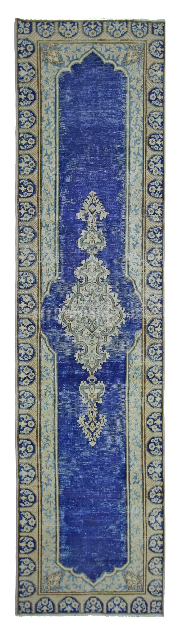 Handmade Vintage Persian Kerman Hallway Runner | 286 x 71 cm | 9'5" x 2'4" - Najaf Rugs & Textile