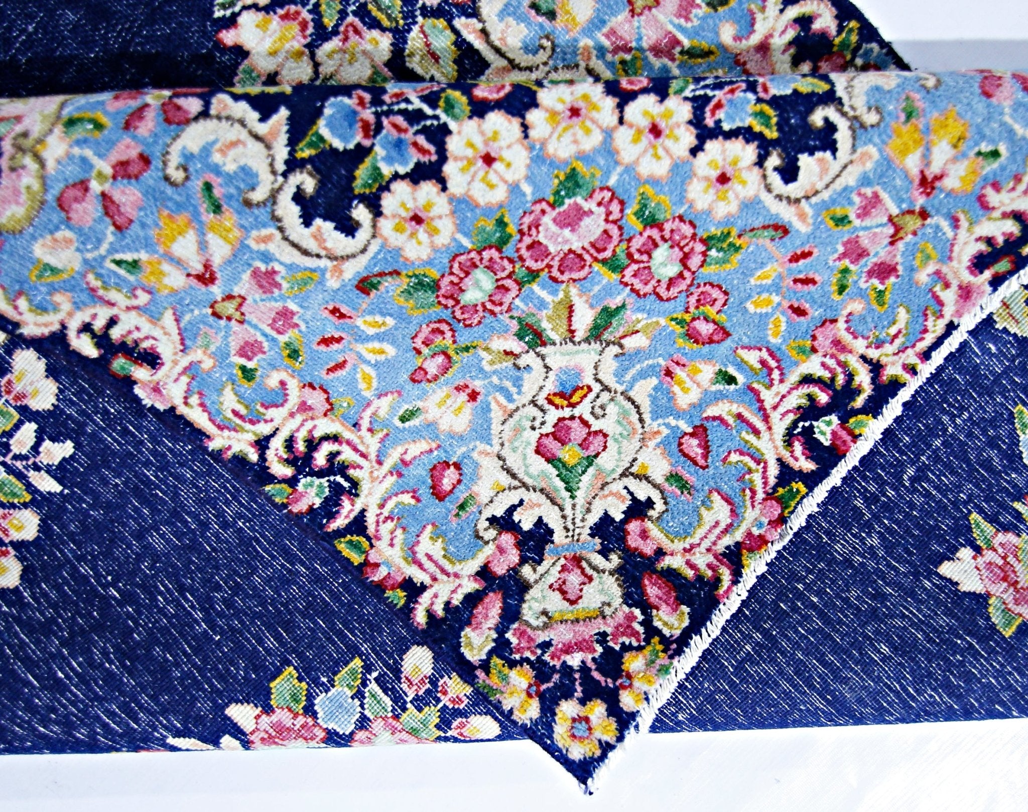 Handmade Vintage Persian Kerman Hallway Runner | 297 x 98 cm | 9'9" x 3'3" - Najaf Rugs & Textile