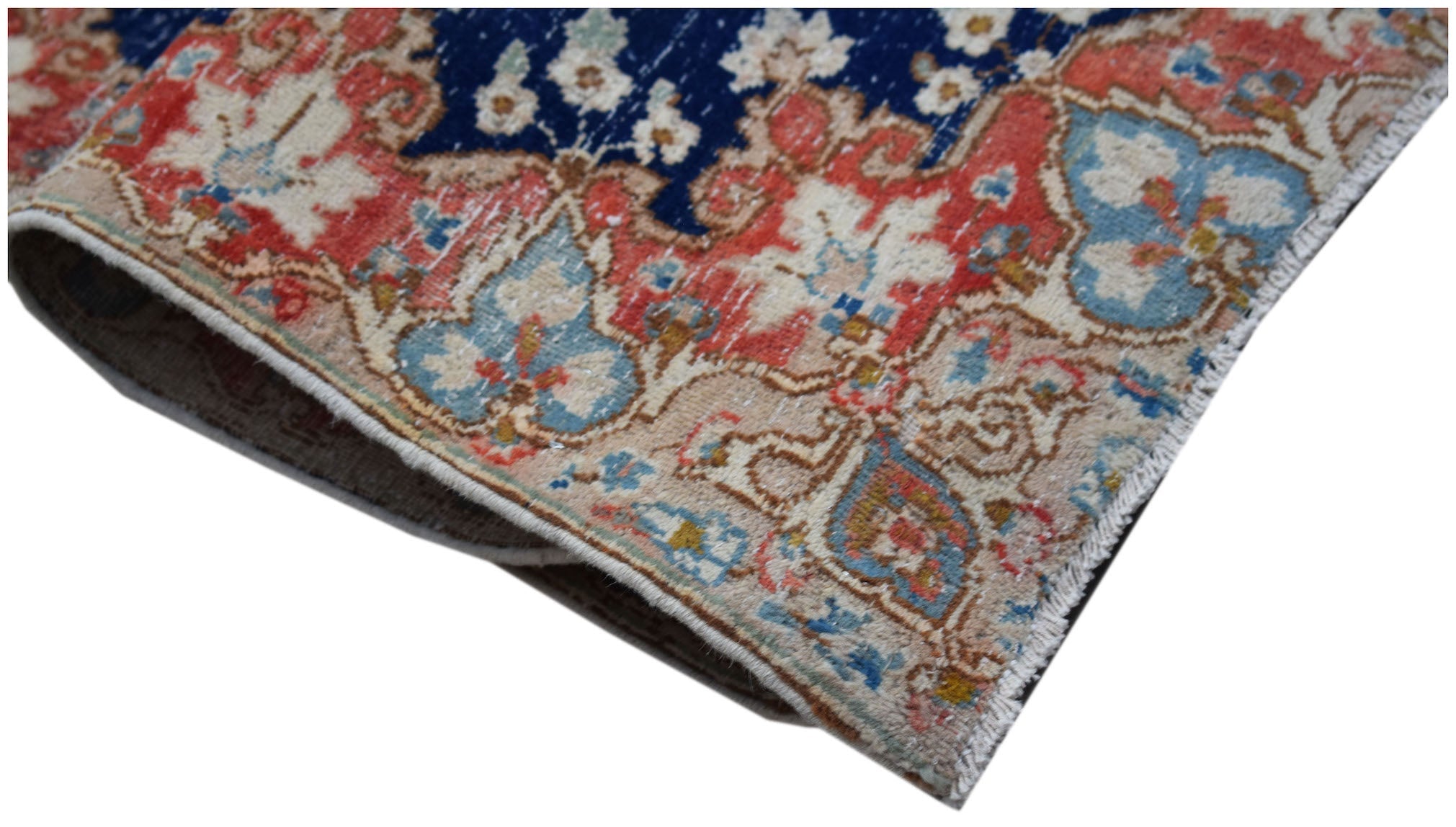 Handmade Vintage Persian Kerman Hallway Runner | 320 x 68 cm | 10'6" x 2'3" - Najaf Rugs & Textile