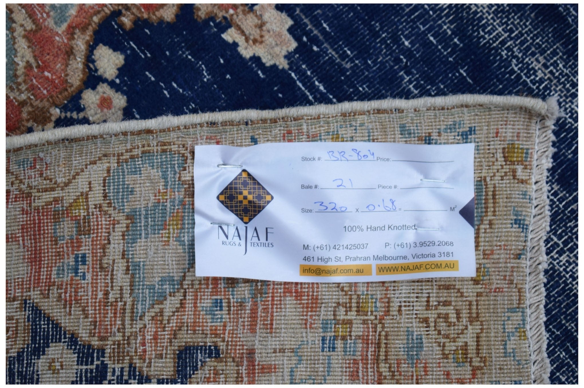 Handmade Vintage Persian Kerman Hallway Runner | 320 x 68 cm | 10'6" x 2'3" - Najaf Rugs & Textile