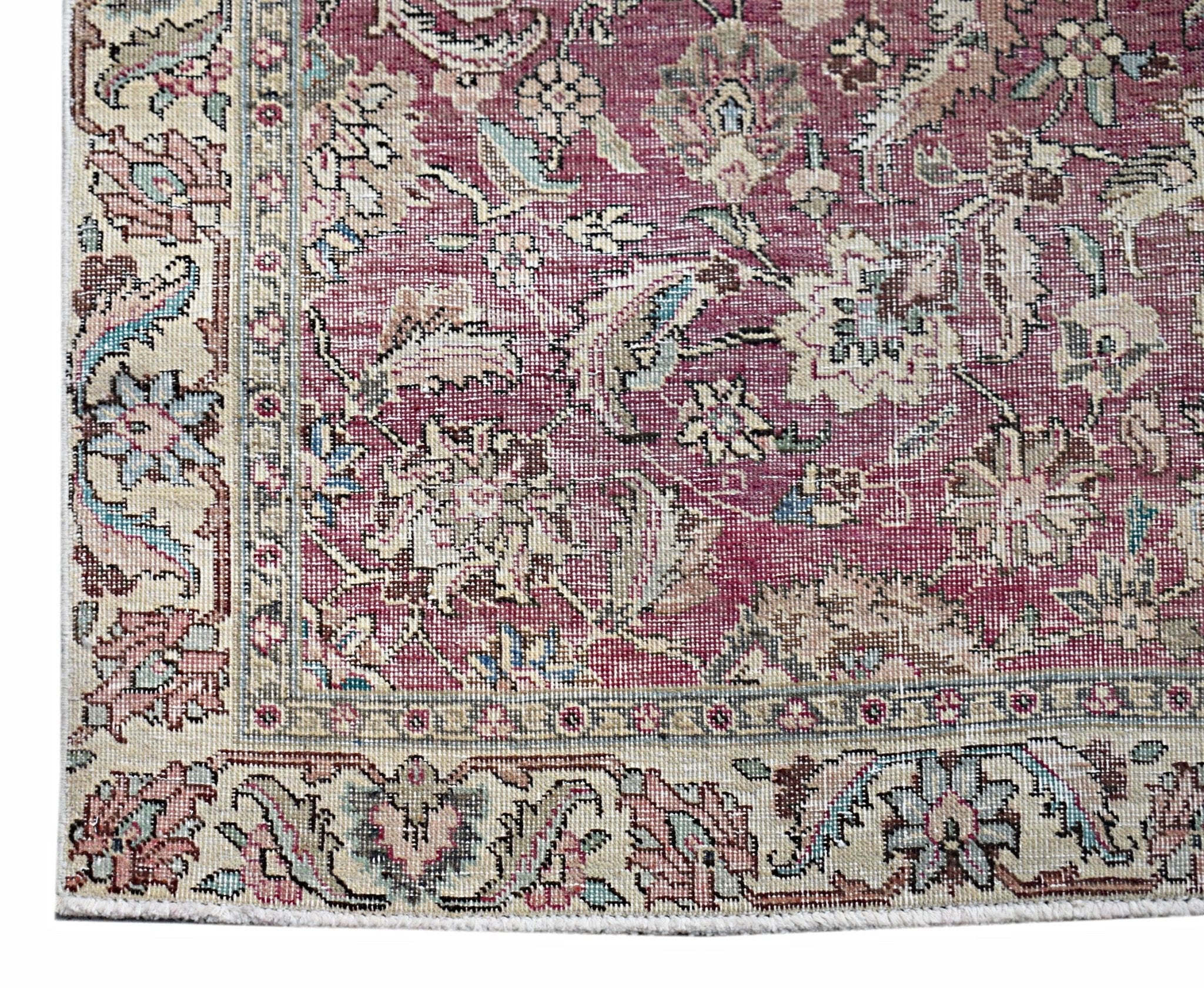 Handmade Vintage Persian Kerman Hallway Runner | 331 x 89 cm | 10'10" x 2'11" - Najaf Rugs & Textile