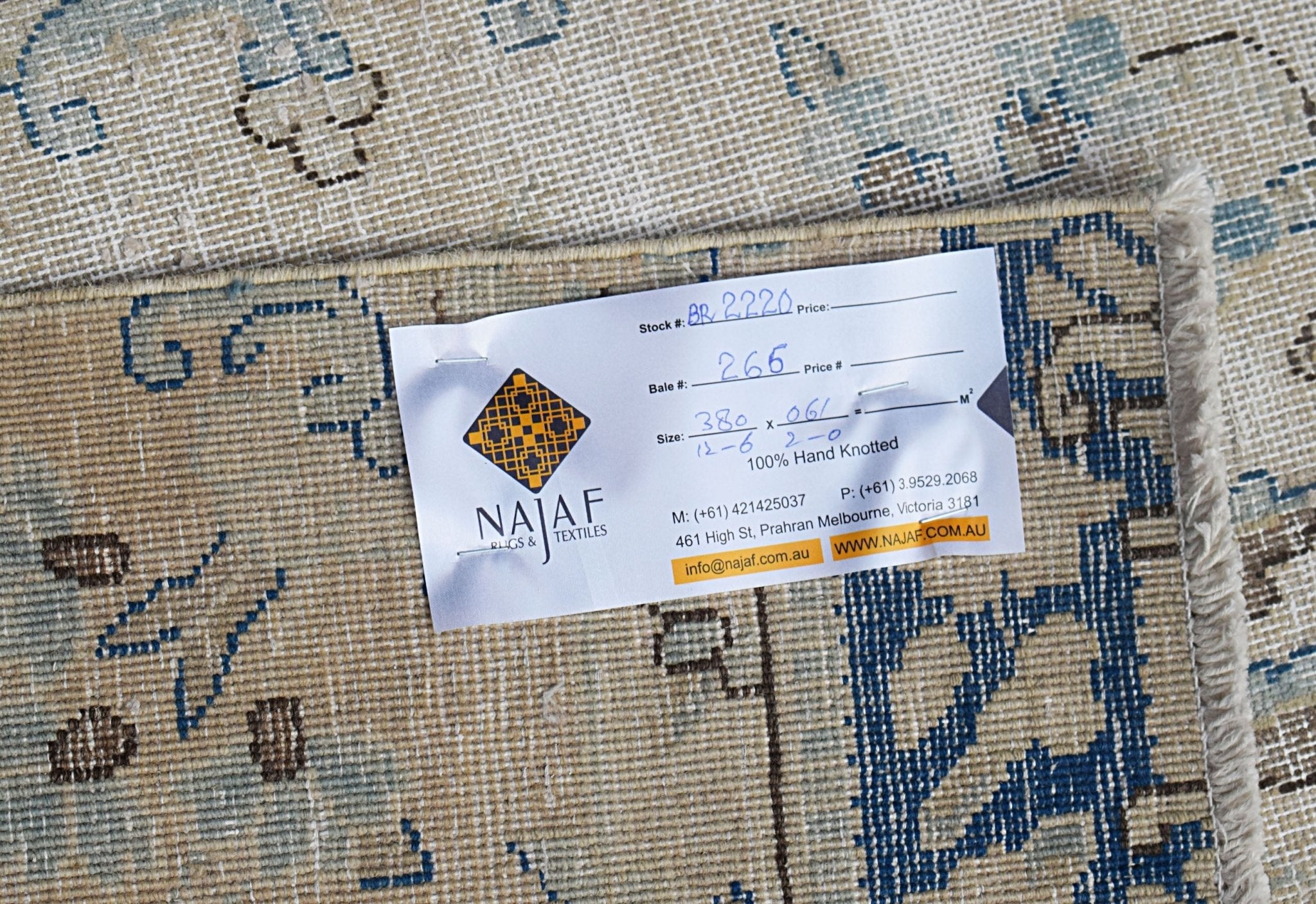 Handmade Vintage Persian Kerman Hallway Runner | 380 x 61 cm | 12'6" x 2' - Najaf Rugs & Textile