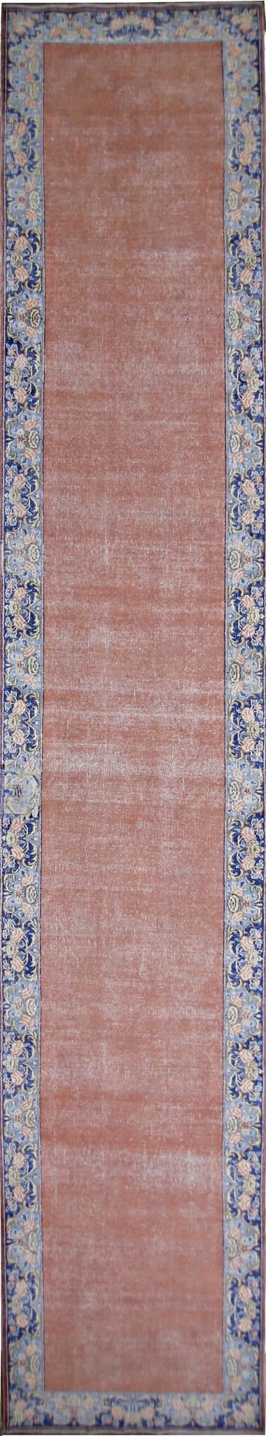 Handmade Vintage Persian Kerman Hallway Runner | 494 x 91 cm | 16'2" x 3' - Najaf Rugs & Textile