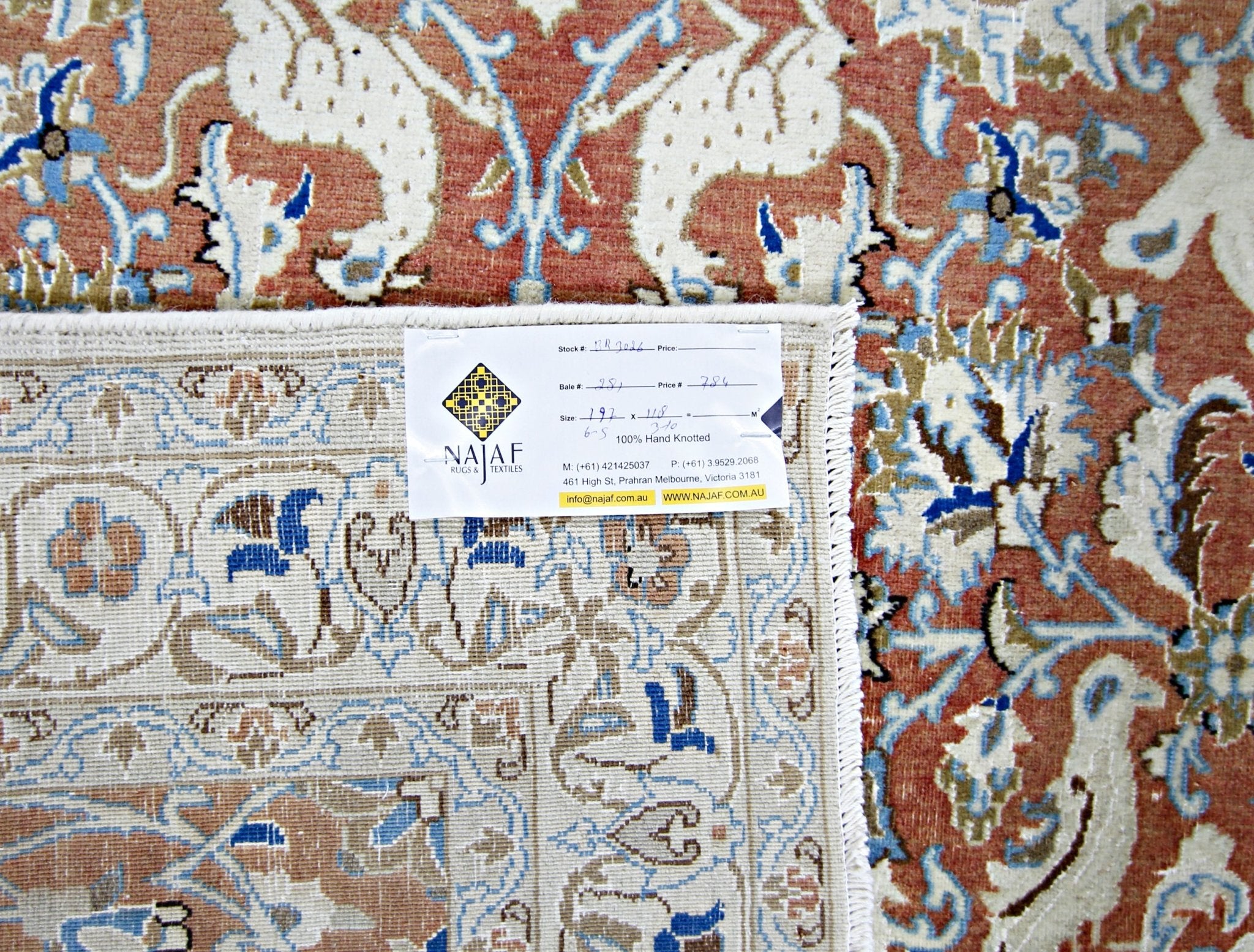 Handmade Vintage Persian Kerman Hunting Rug | 197 x 118 cm | 6'5" x 3'10" - Najaf Rugs & Textile