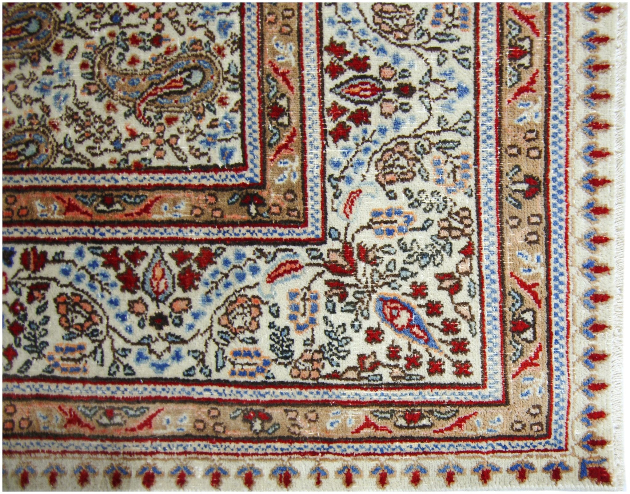 Handmade Vintage Persian Kerman Paisley Rug | 301 x 213 cm | 9'10" x 7' - Najaf Rugs & Textile