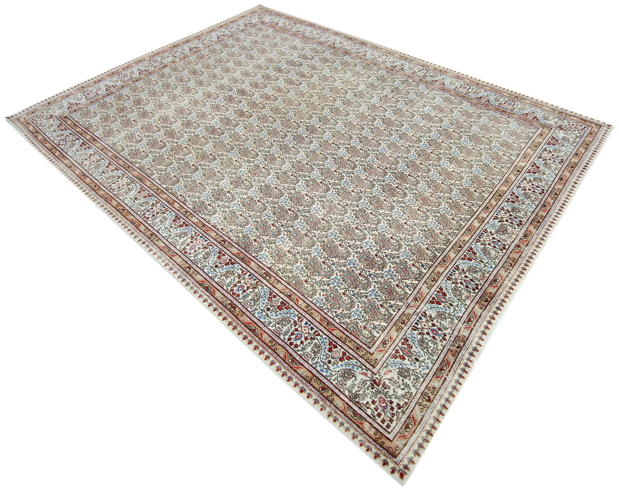 Handmade Vintage Persian Kerman Paisley Rug | 301 x 213 cm | 9'10" x 7' - Najaf Rugs & Textile