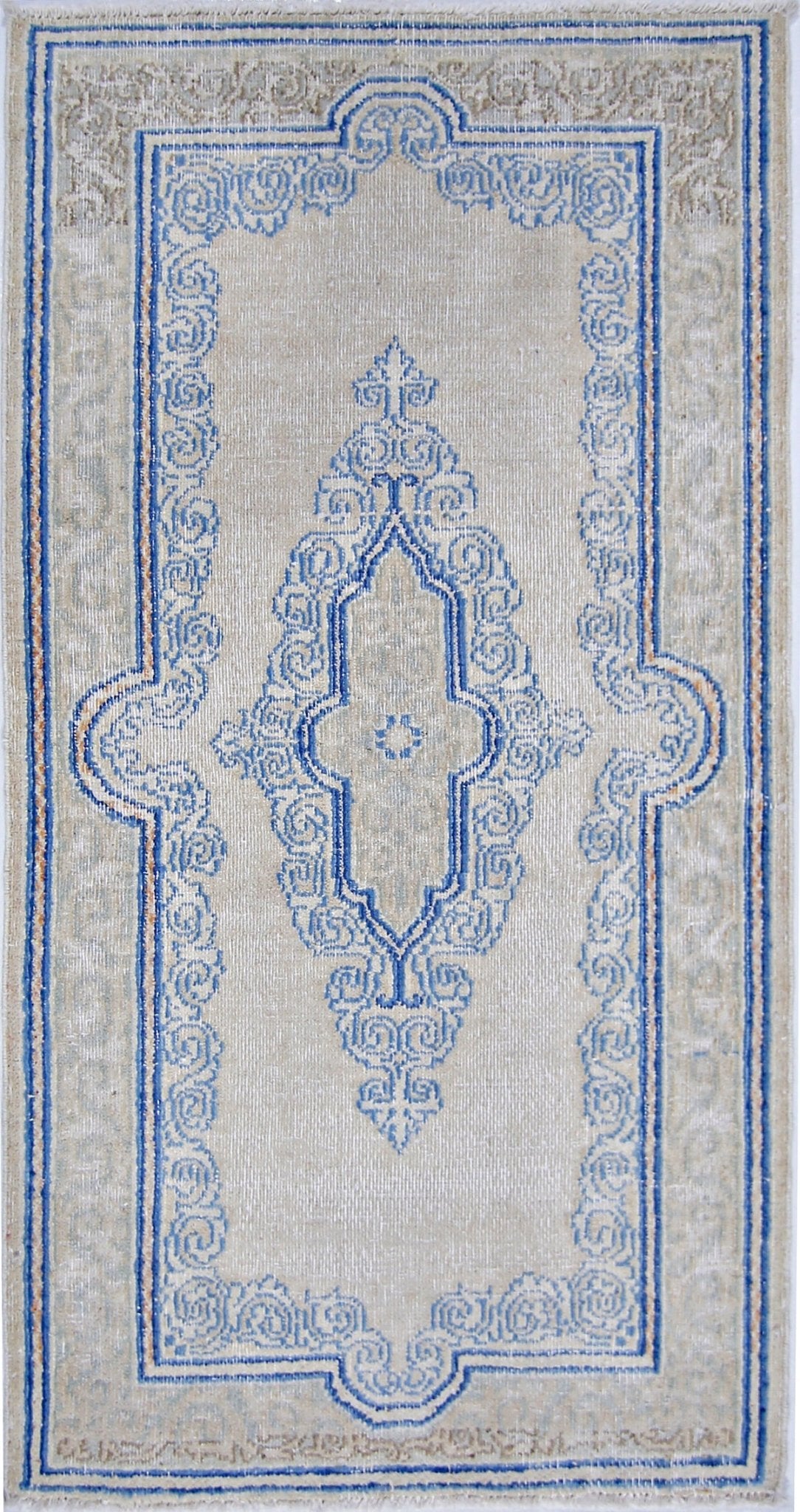 Handmade Vintage Persian Kerman Rug | 110 x 57 cm | 3'7" x 1'10" - Najaf Rugs & Textile