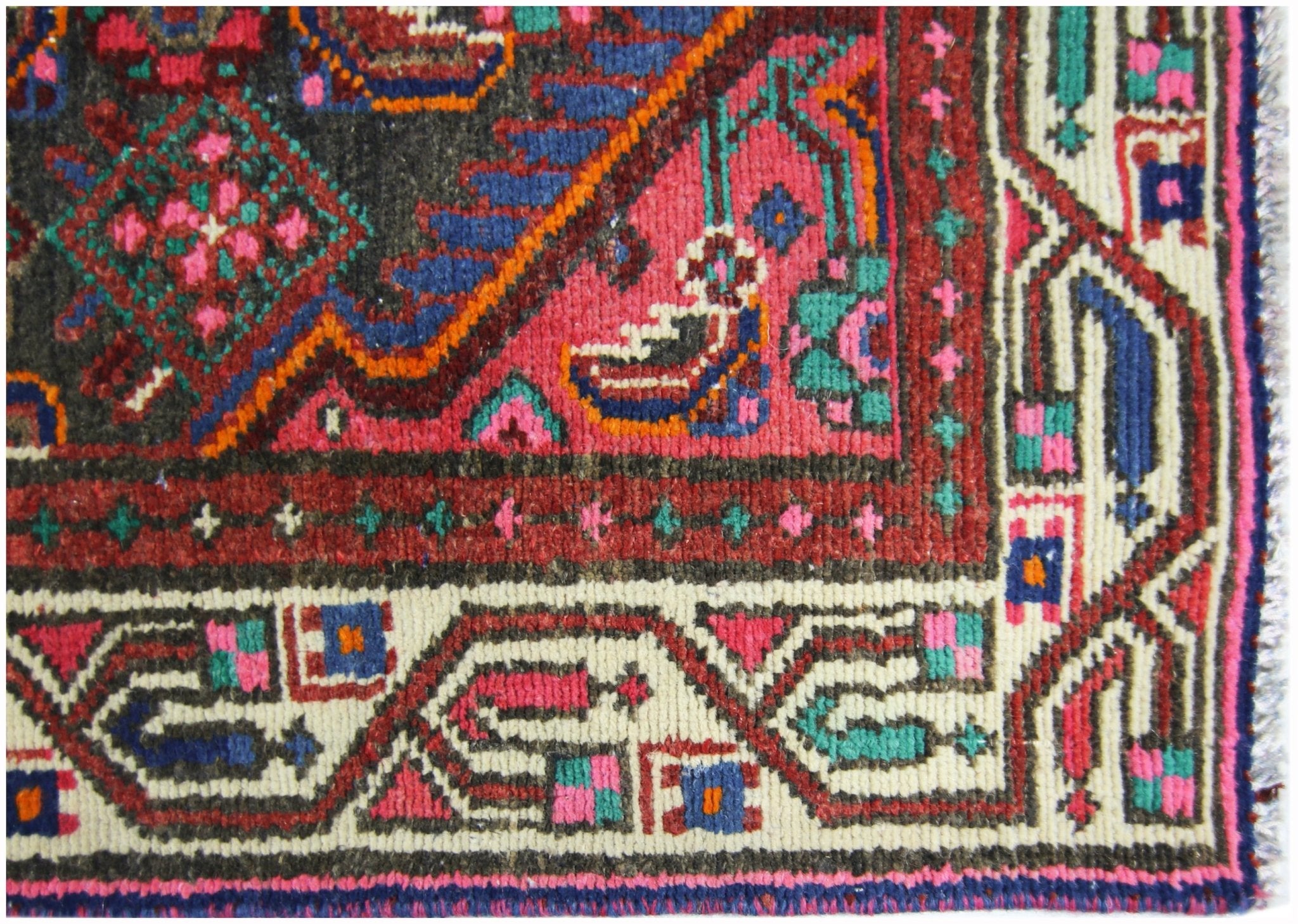 Handmade Vintage Persian Kerman Rug | 119 x 74 cm | 3'11" x 2'5" - Najaf Rugs & Textile