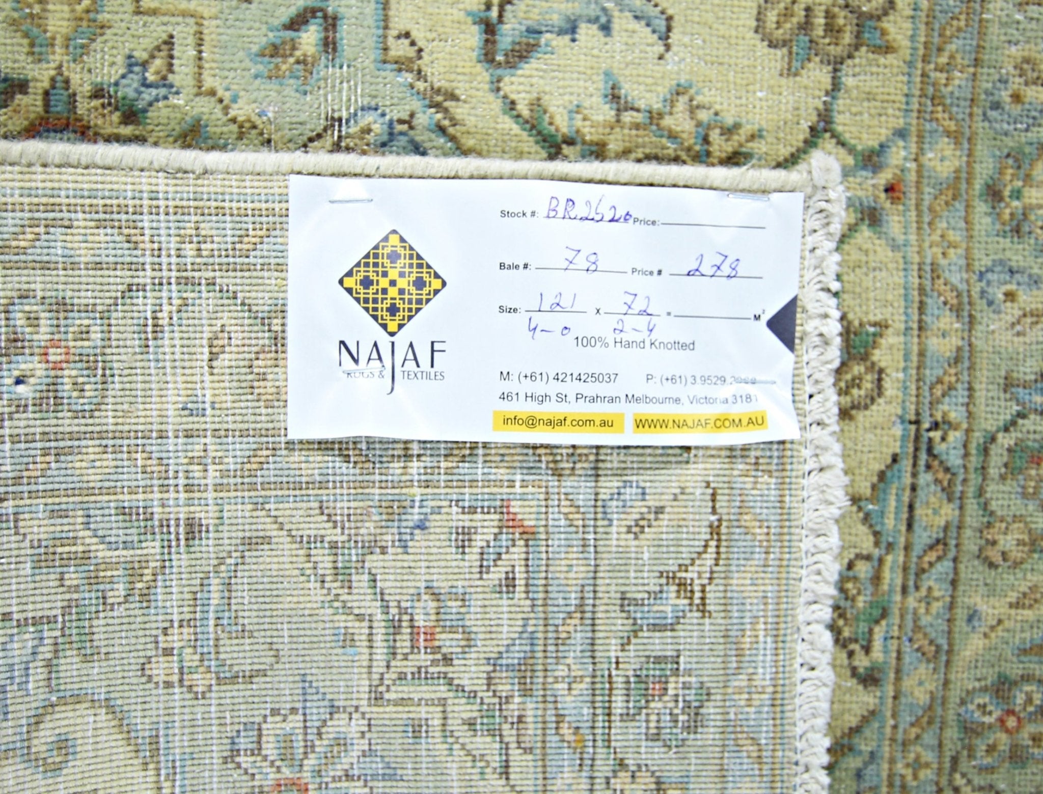 Handmade Vintage Persian Kerman Rug | 121 x 72 cm | 4' x 2'4" - Najaf Rugs & Textile