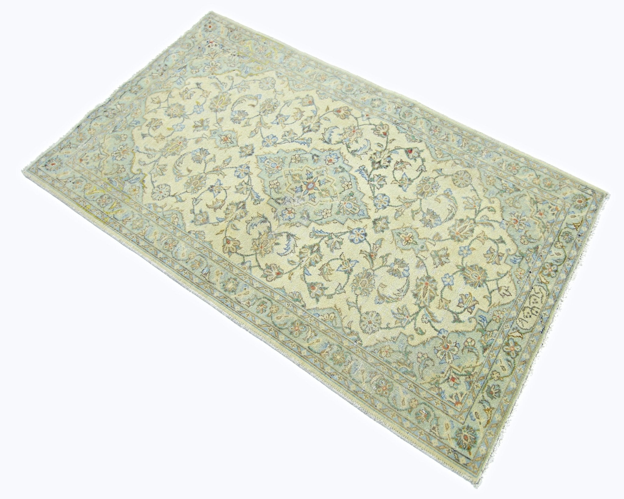 Handmade Vintage Persian Kerman Rug | 121 x 72 cm | 4' x 2'4" - Najaf Rugs & Textile