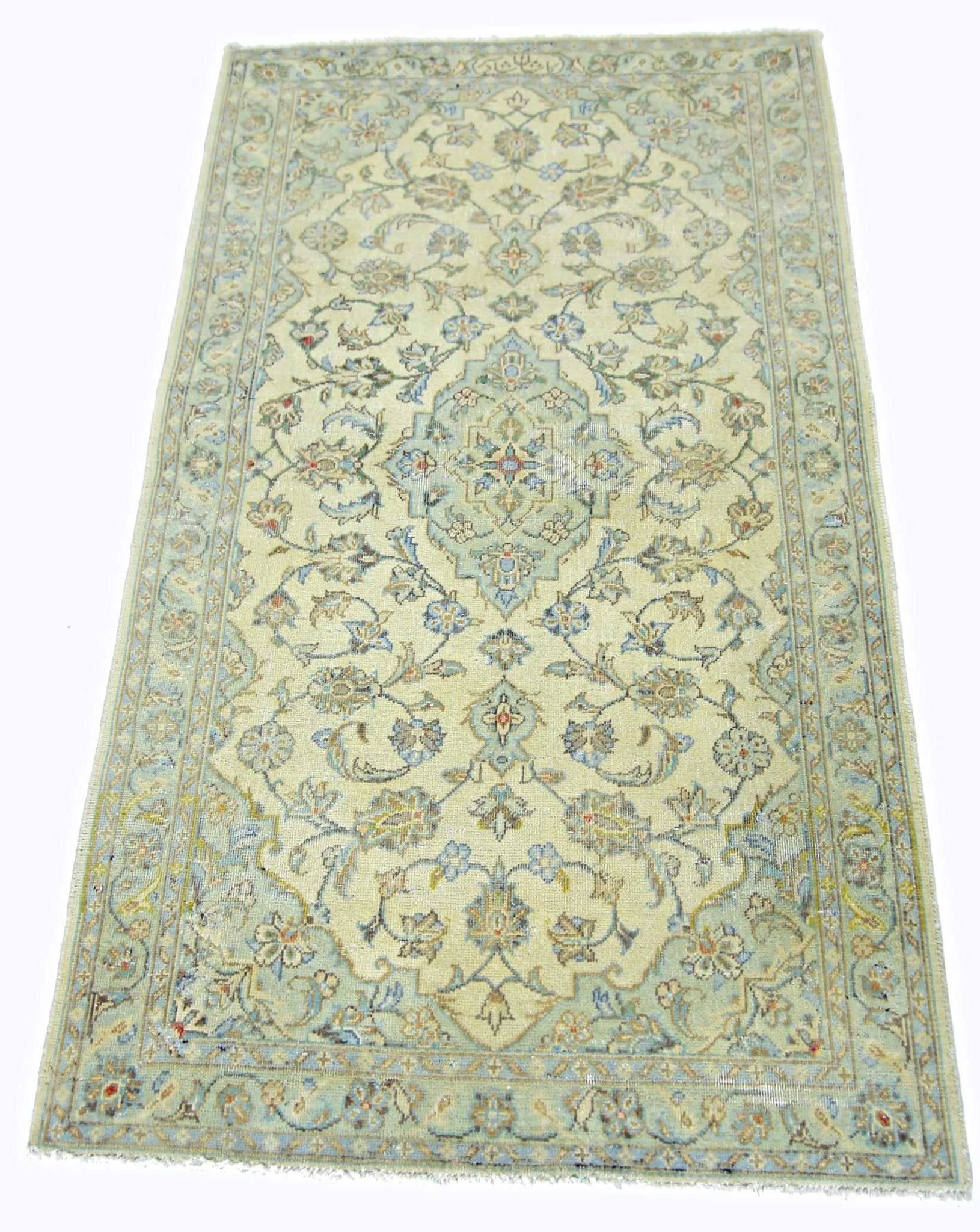 Handmade Vintage Persian Kerman Rug | 121 x 72 cm | 4' x 2'4" - Najaf Rugs & Textile