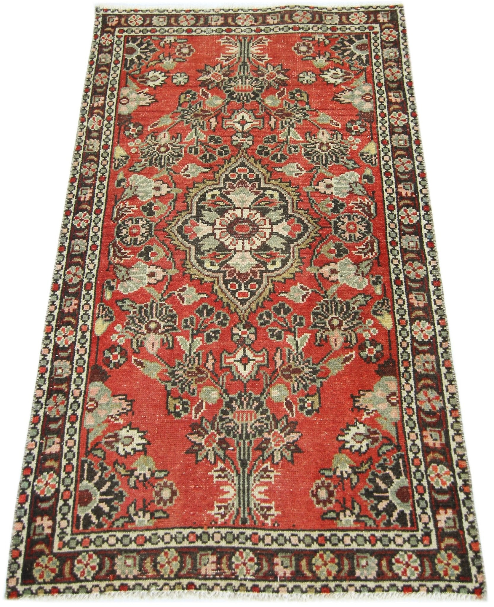 Handmade Vintage Persian Kerman Rug | 121 x 77 cm | 4' x 2'6" - Najaf Rugs & Textile