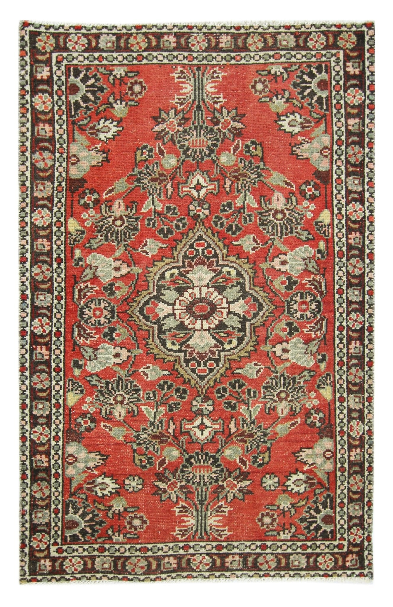 Handmade Vintage Persian Kerman Rug | 121 x 77 cm | 4' x 2'6" - Najaf Rugs & Textile