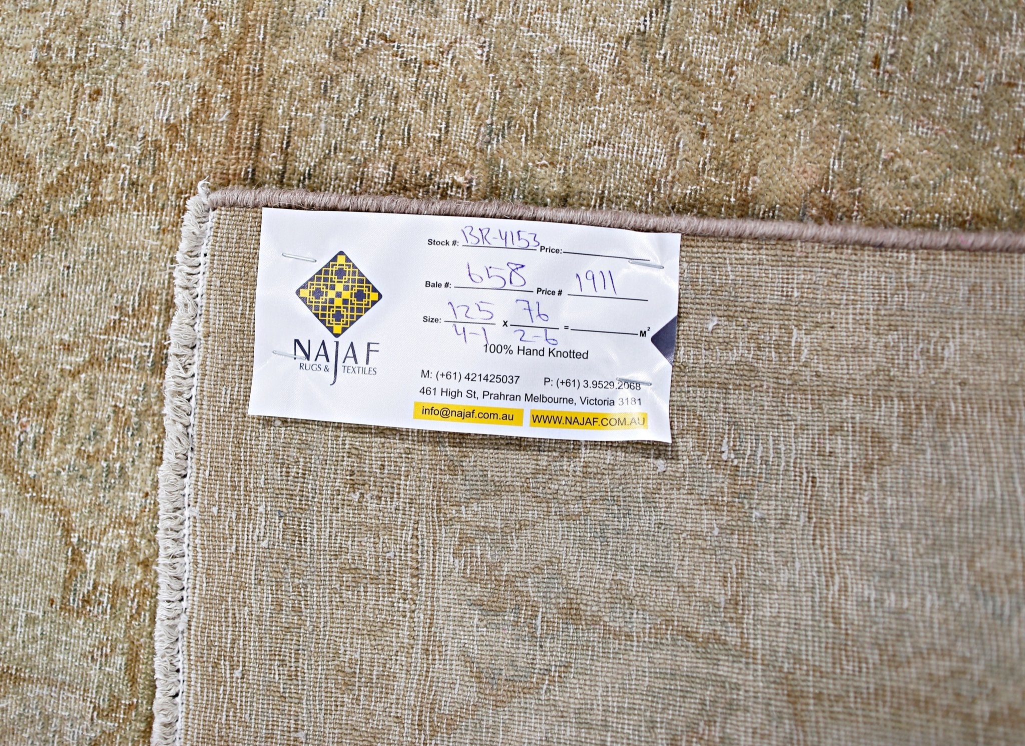 Handmade Vintage Persian Kerman Rug | 125 x 76 cm | 4'1" x 2'6" - Najaf Rugs & Textile