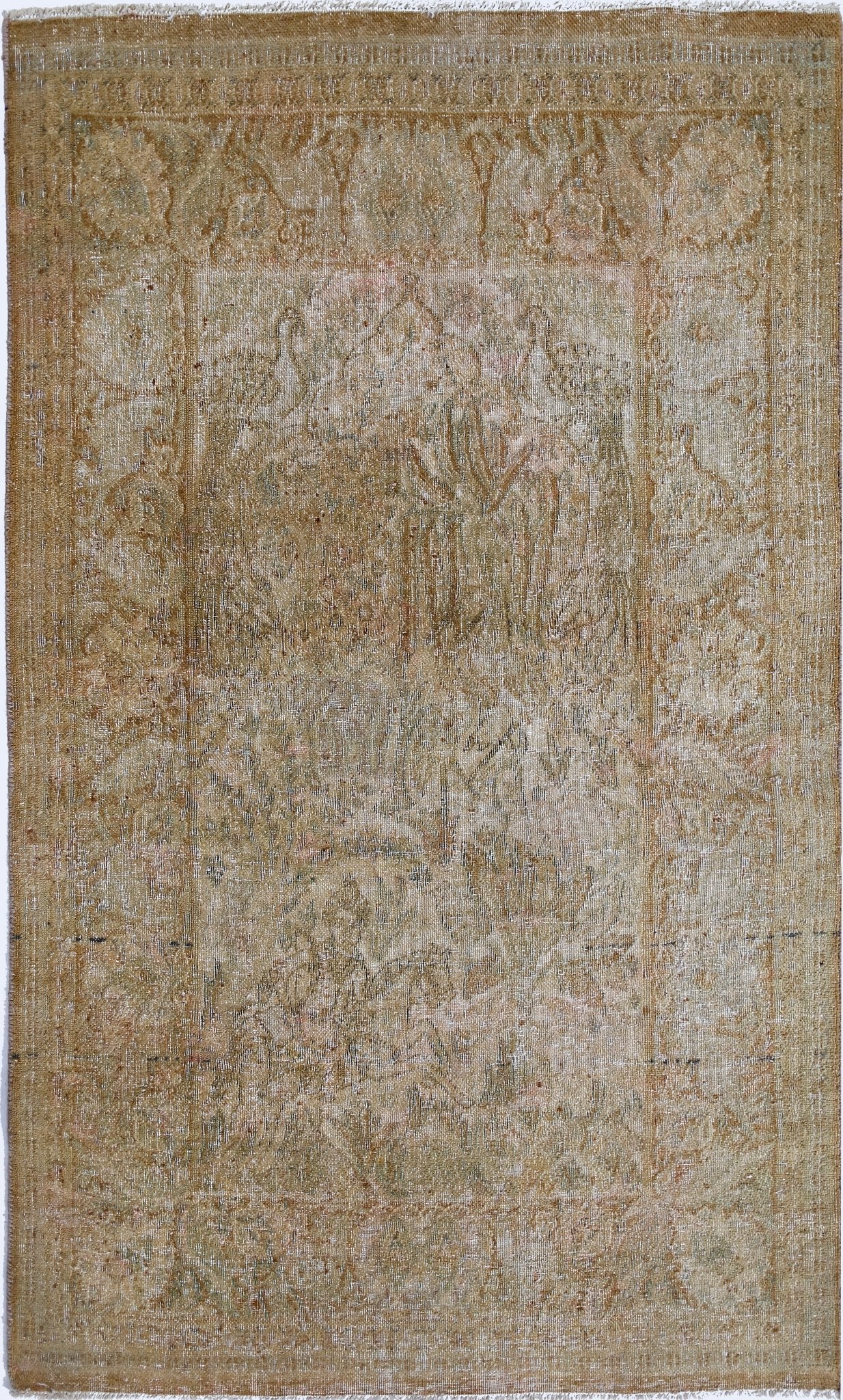 Handmade Vintage Persian Kerman Rug | 125 x 76 cm | 4'1" x 2'6" - Najaf Rugs & Textile