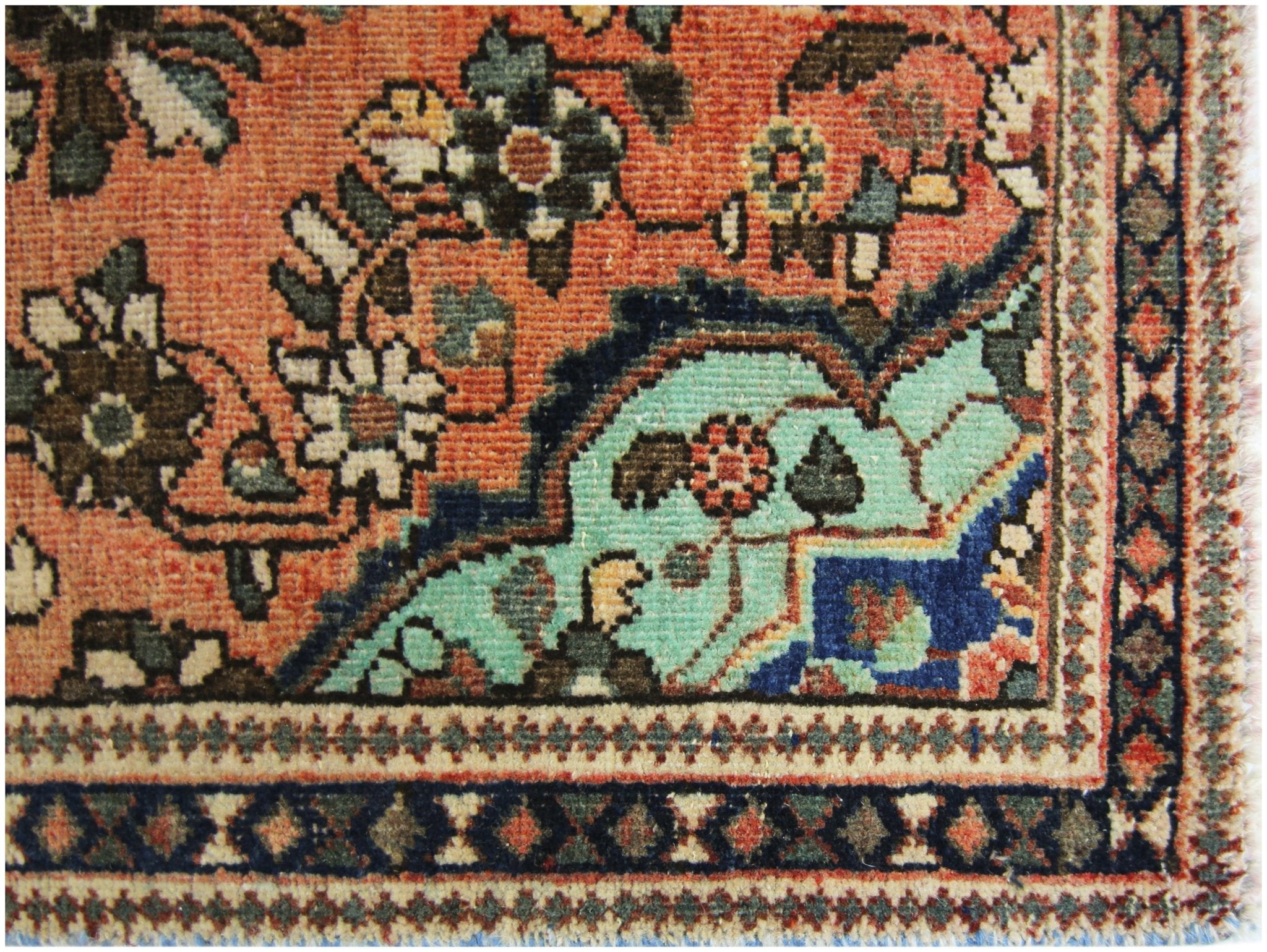 Handmade Vintage Persian Kerman Rug | 128 x 63 cm | 4'2" x 2'1" - Najaf Rugs & Textile