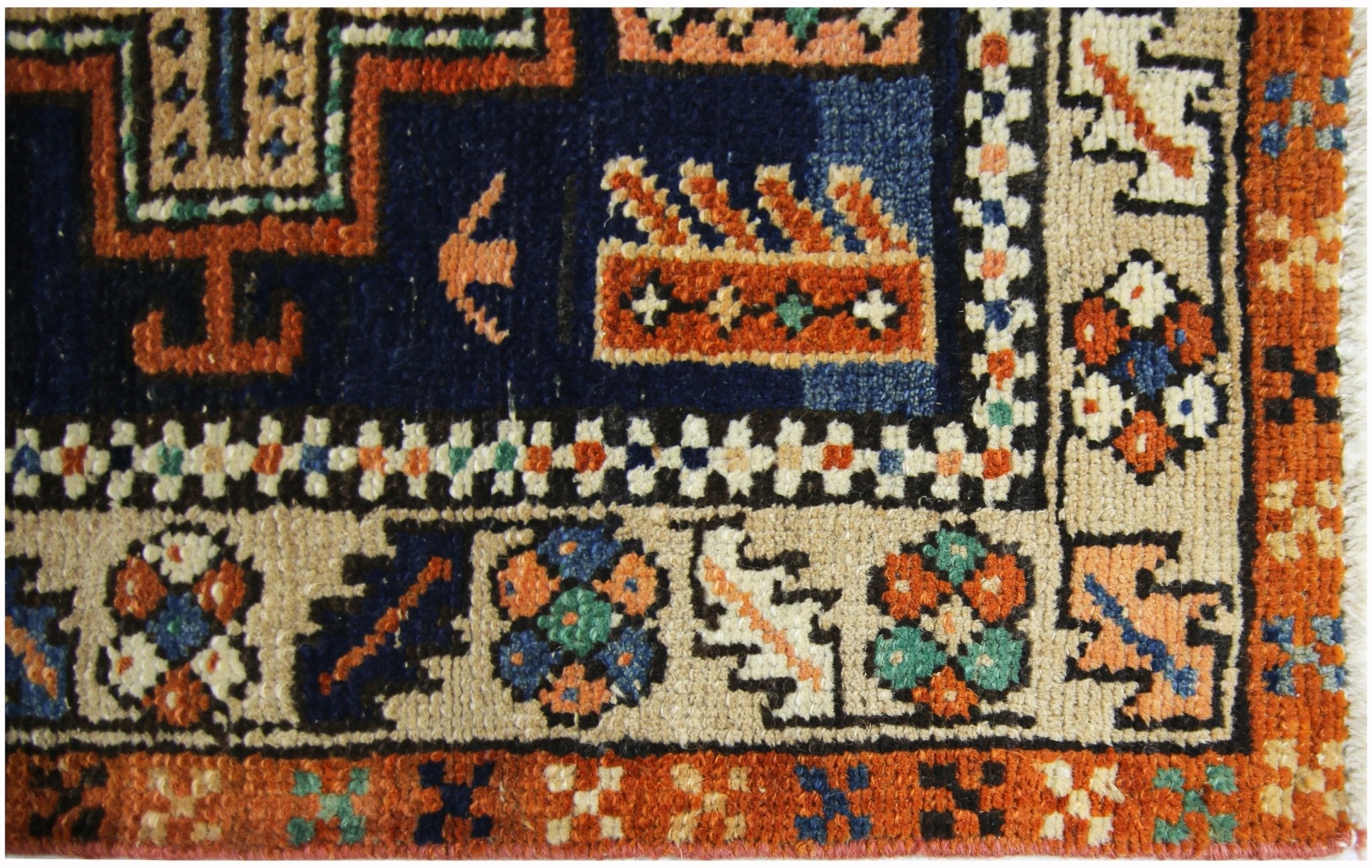 Handmade Vintage Persian Kerman Rug | 131 x 90 cm | 4'4" x 2'11" - Najaf Rugs & Textile