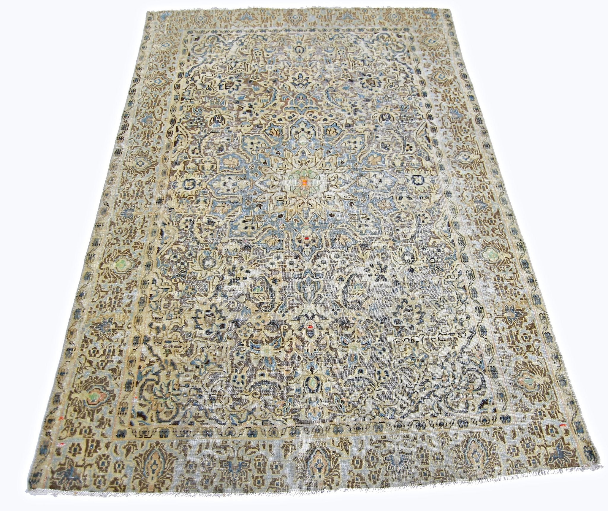 Handmade Vintage Persian Kerman Rug | 144 x 101 cm | 4'9" x 3'4" - Najaf Rugs & Textile