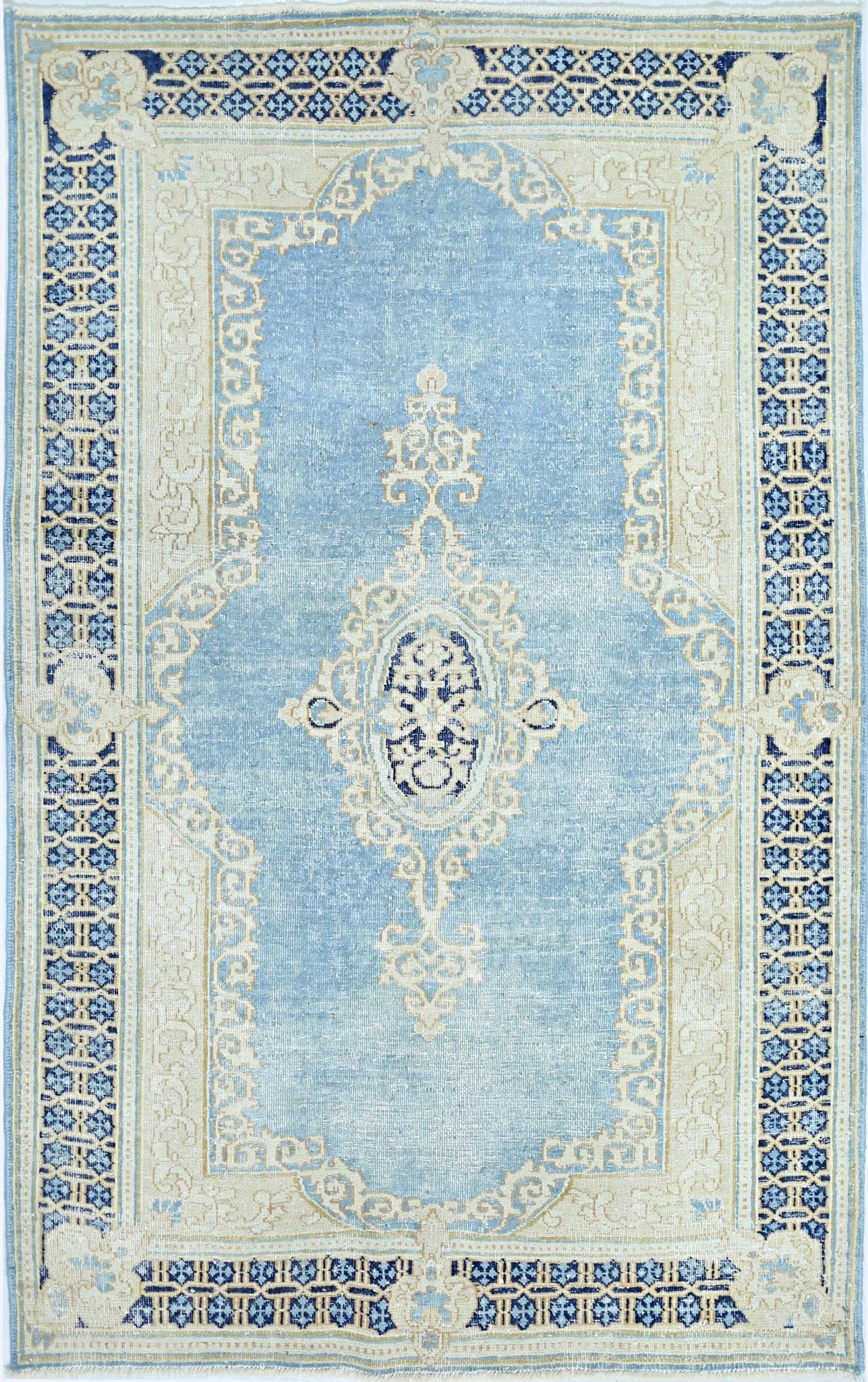 Handmade Vintage Persian Kerman Rug | 146 x 90 cm | 4'9" x 2'11" - Najaf Rugs & Textile