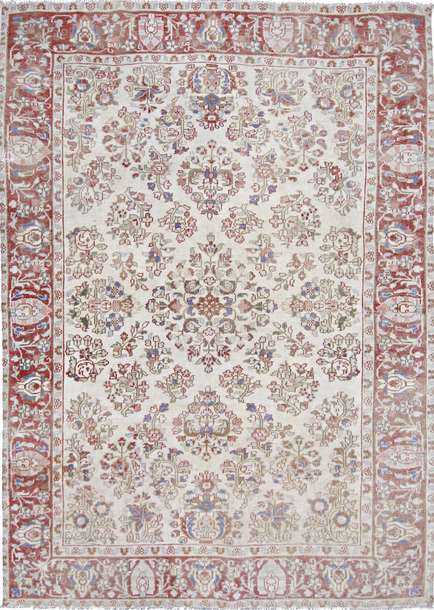 Handmade Vintage Persian Kerman Rug | 148 x 103 cm | 4'10" x 3'5" - Najaf Rugs & Textile