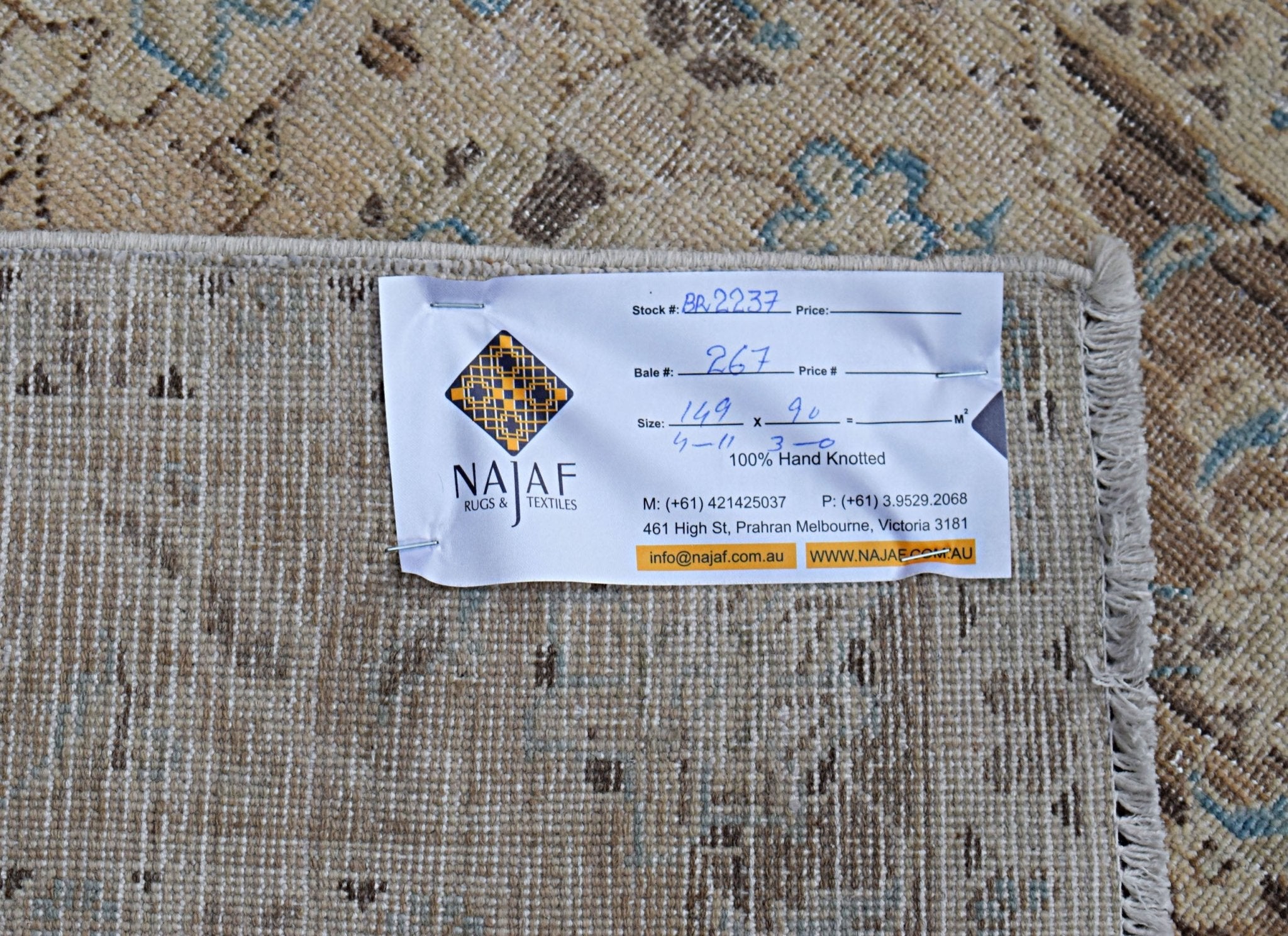 Handmade Vintage Persian Kerman Rug | 149 x 90 cm | 4'11" x 3' - Najaf Rugs & Textile