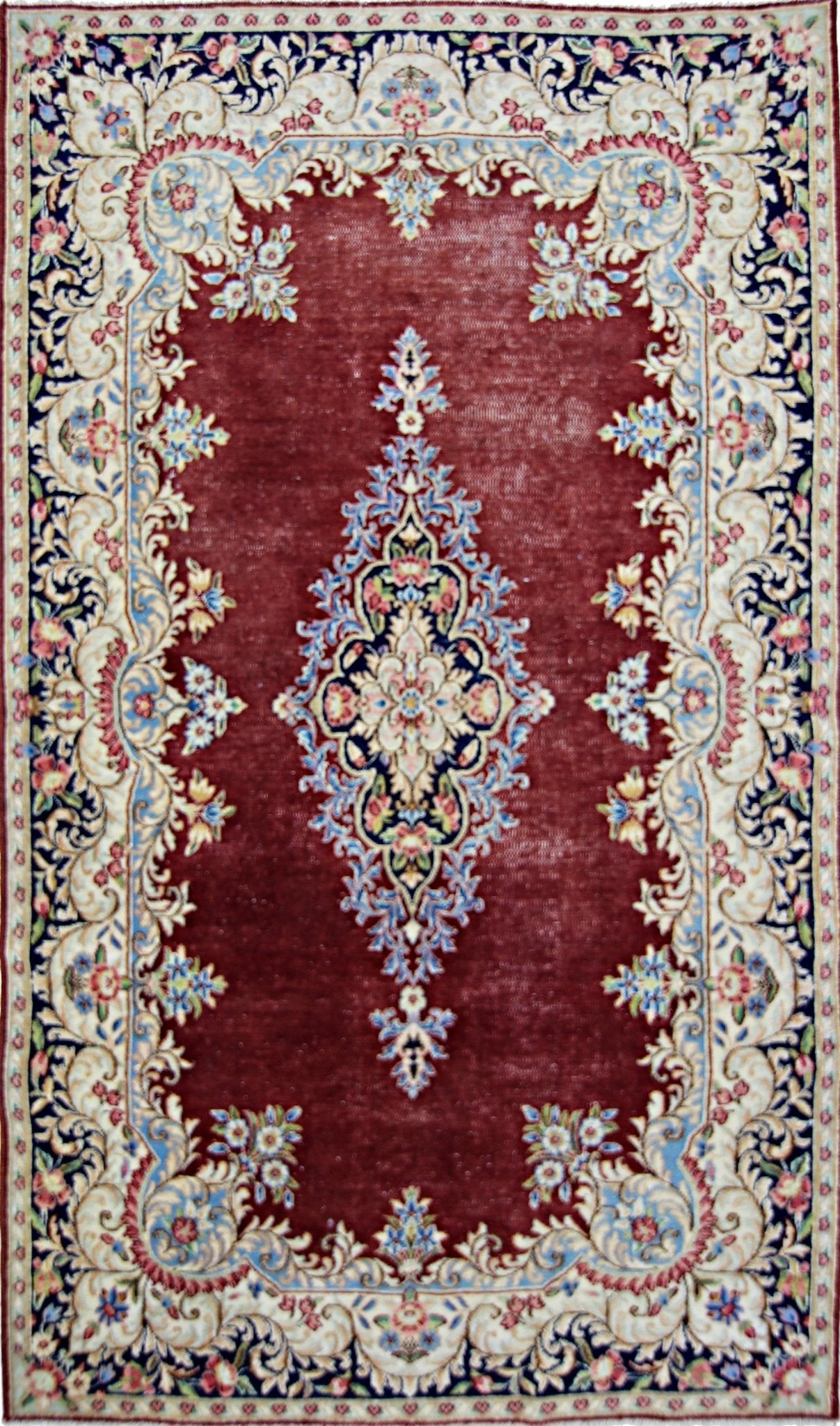 Handmade Vintage Persian Kerman Rug | 152 x 88 cm | 5' x 2'11" - Najaf Rugs & Textile