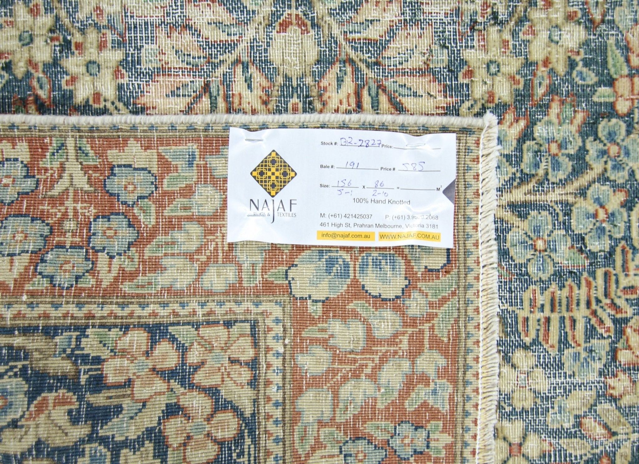 Handmade Vintage Persian Kerman Rug | 156 x 86 cm | 5'1" x 2'10" - Najaf Rugs & Textile