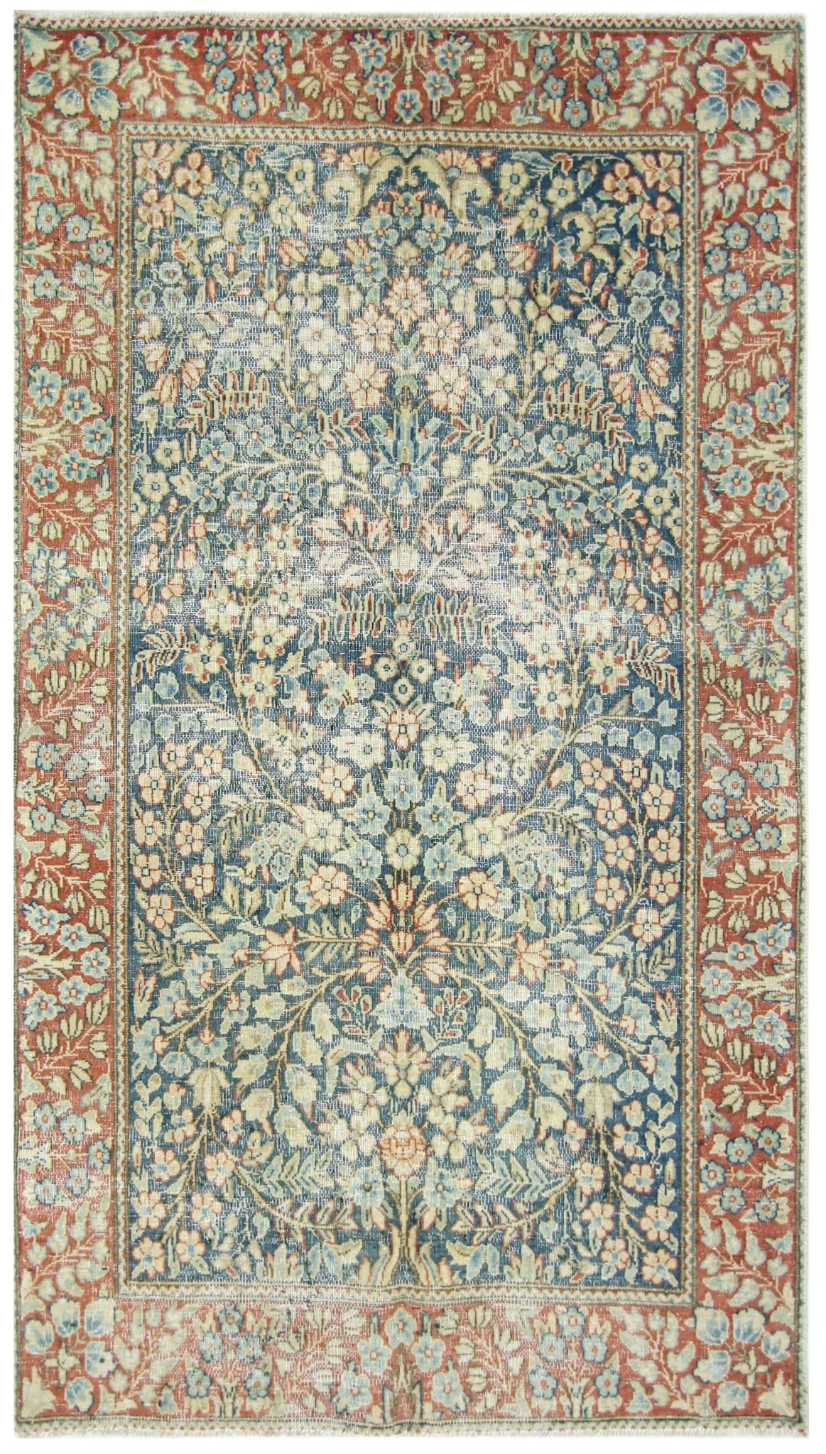 Handmade Vintage Persian Kerman Rug | 156 x 86 cm | 5'1" x 2'10" - Najaf Rugs & Textile