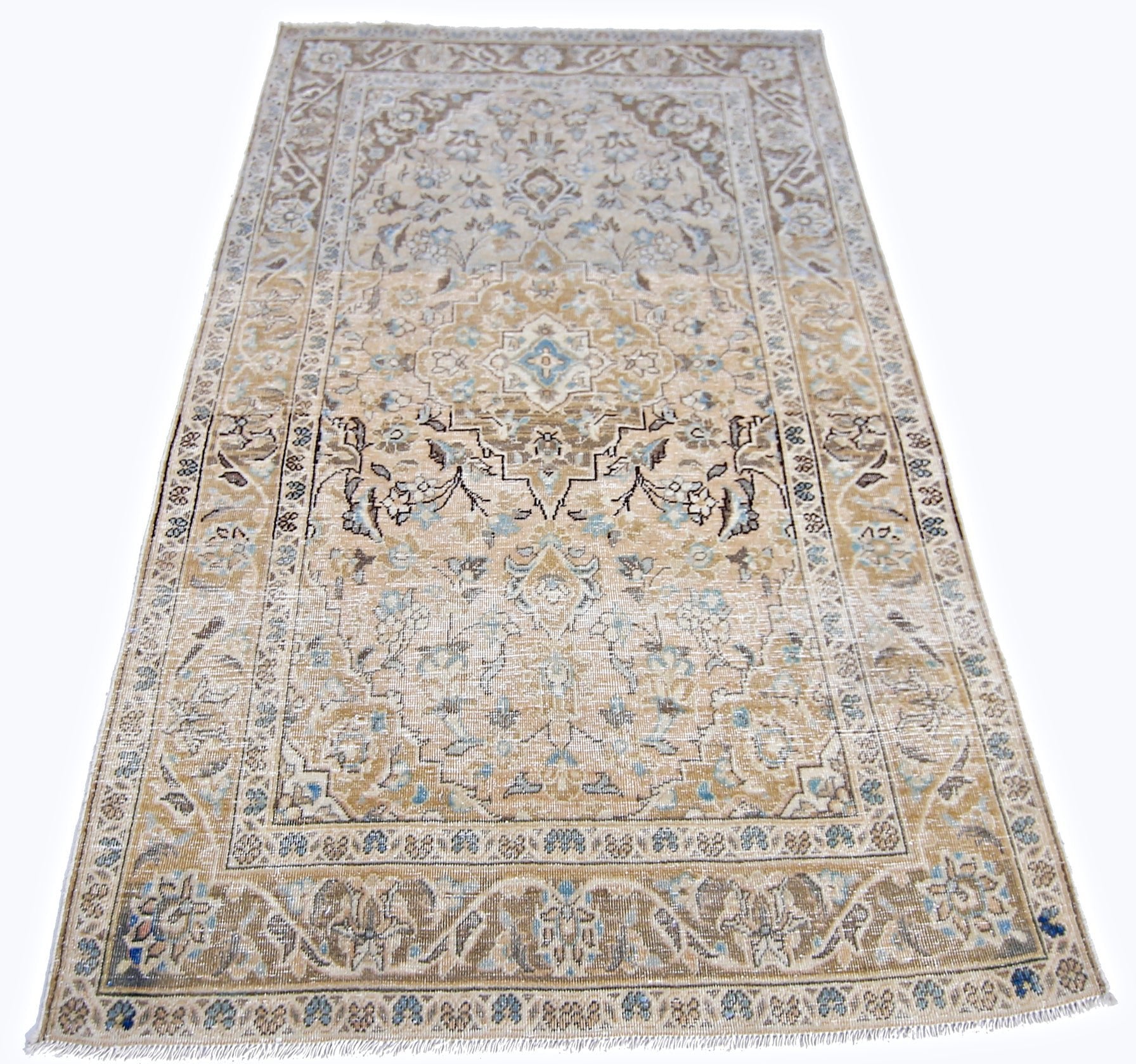 Handmade Vintage Persian Kerman Rug | 164 x 97 cm | 5'5" x 3'2" - Najaf Rugs & Textile
