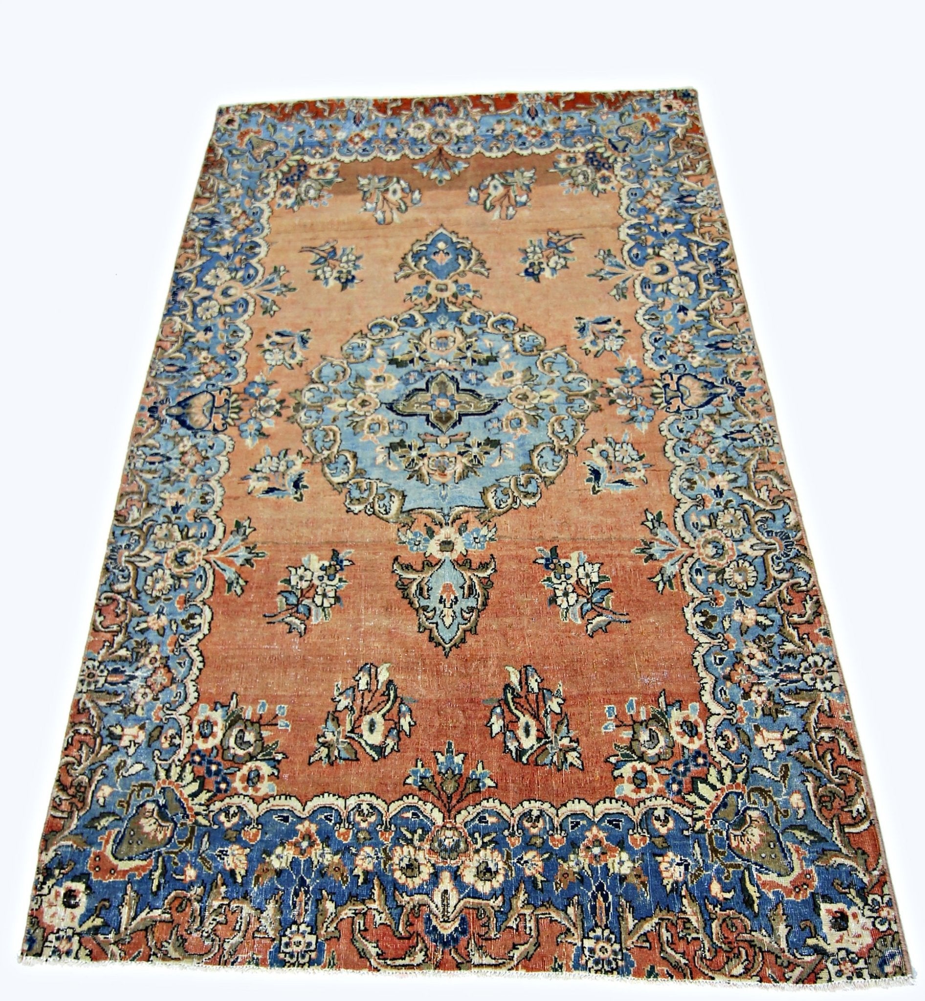 Handmade Vintage Persian Kerman Rug | 175 x 112 cm | 5'9" x 3'8" - Najaf Rugs & Textile