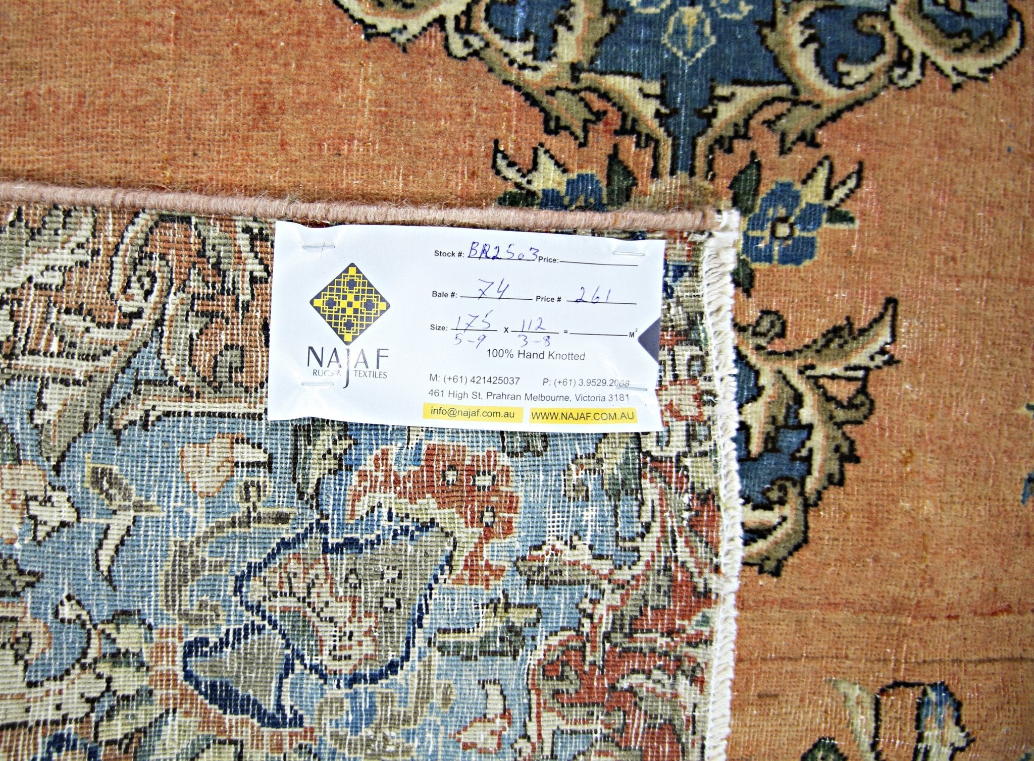 Handmade Vintage Persian Kerman Rug | 175 x 112 cm | 5'9" x 3'8" - Najaf Rugs & Textile