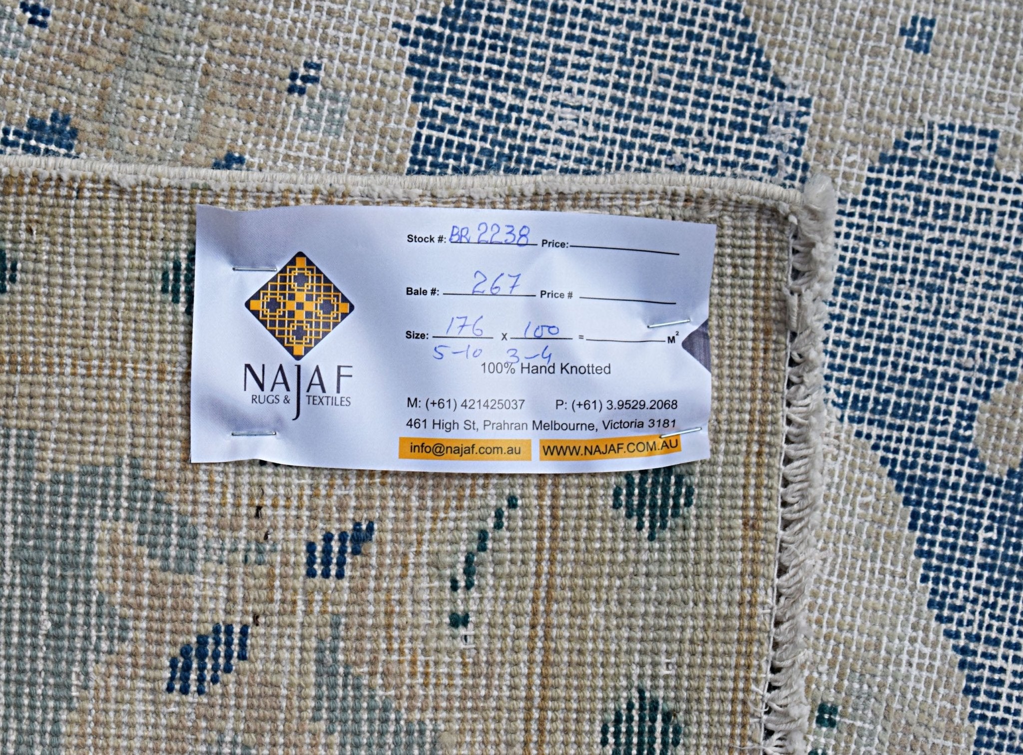 Handmade Vintage Persian Kerman Rug | 176 x 100 cm | 5'10" x 3'4" - Najaf Rugs & Textile