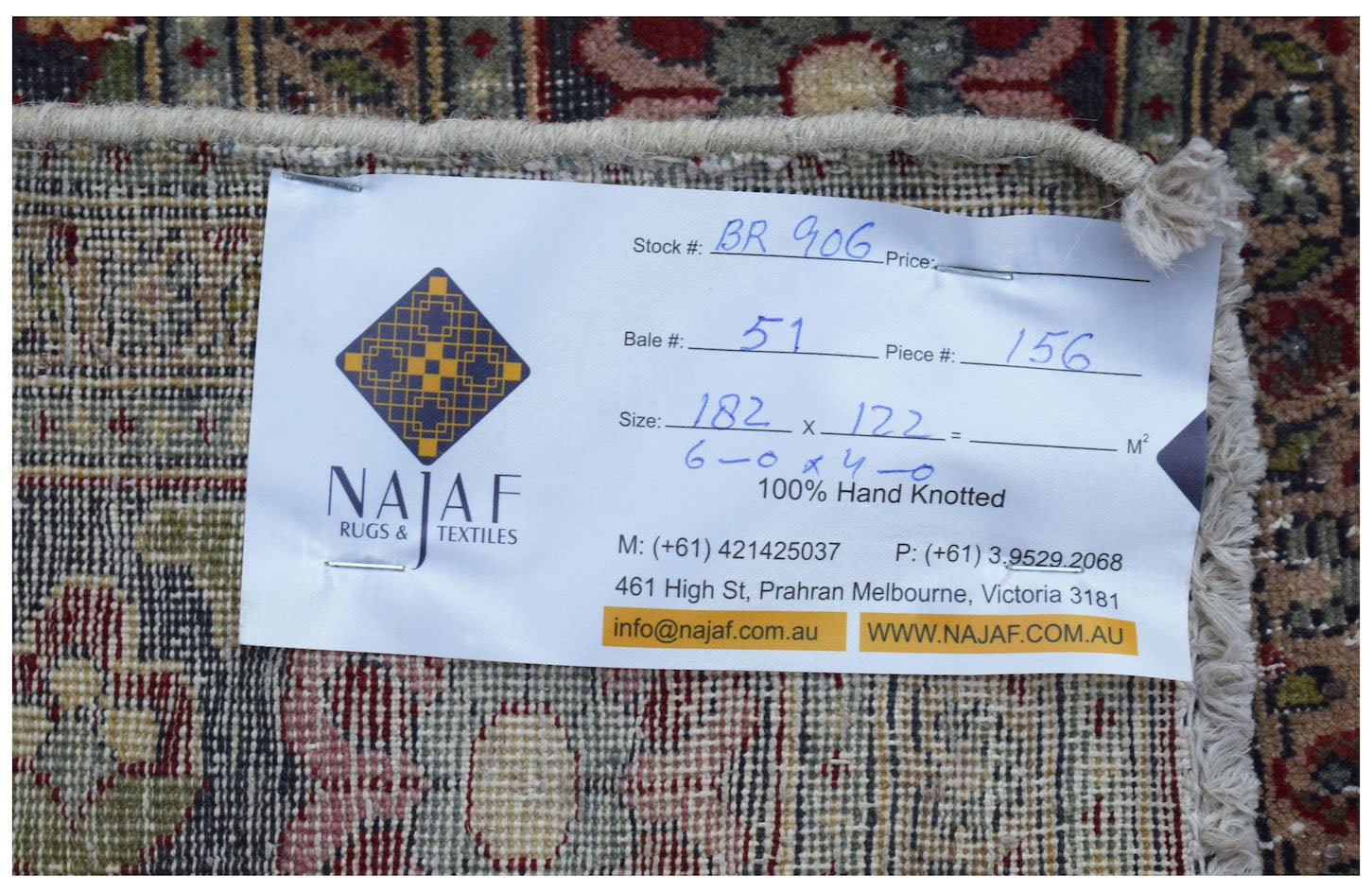 Handmade Vintage Persian Kerman Rug | 182 x 122 cm | 6' x 4' - Najaf Rugs & Textile