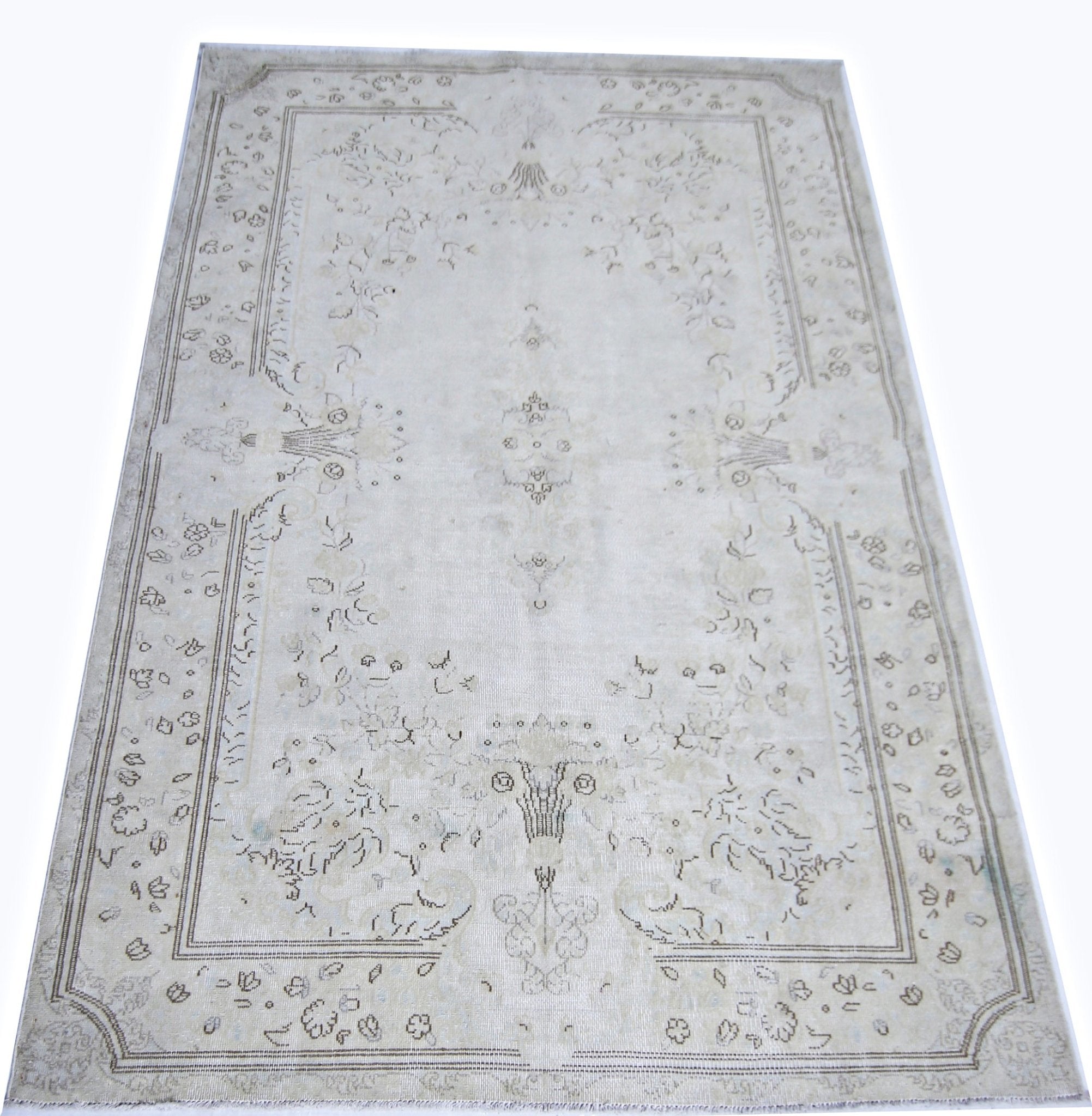 Handmade Vintage Persian Kerman Rug | 196 x 126 cm | 6'5" x 4'2" - Najaf Rugs & Textile