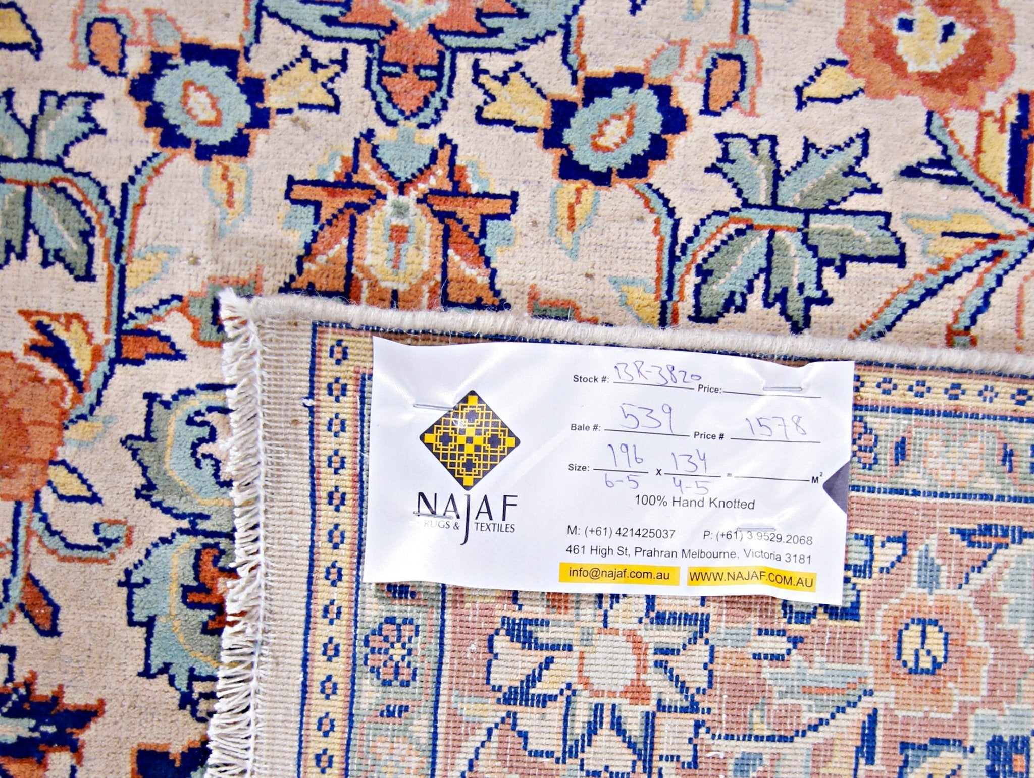 Handmade Vintage Persian Kerman Rug | 196 x 134 cm | 6'5" x 4'5" - Najaf Rugs & Textile
