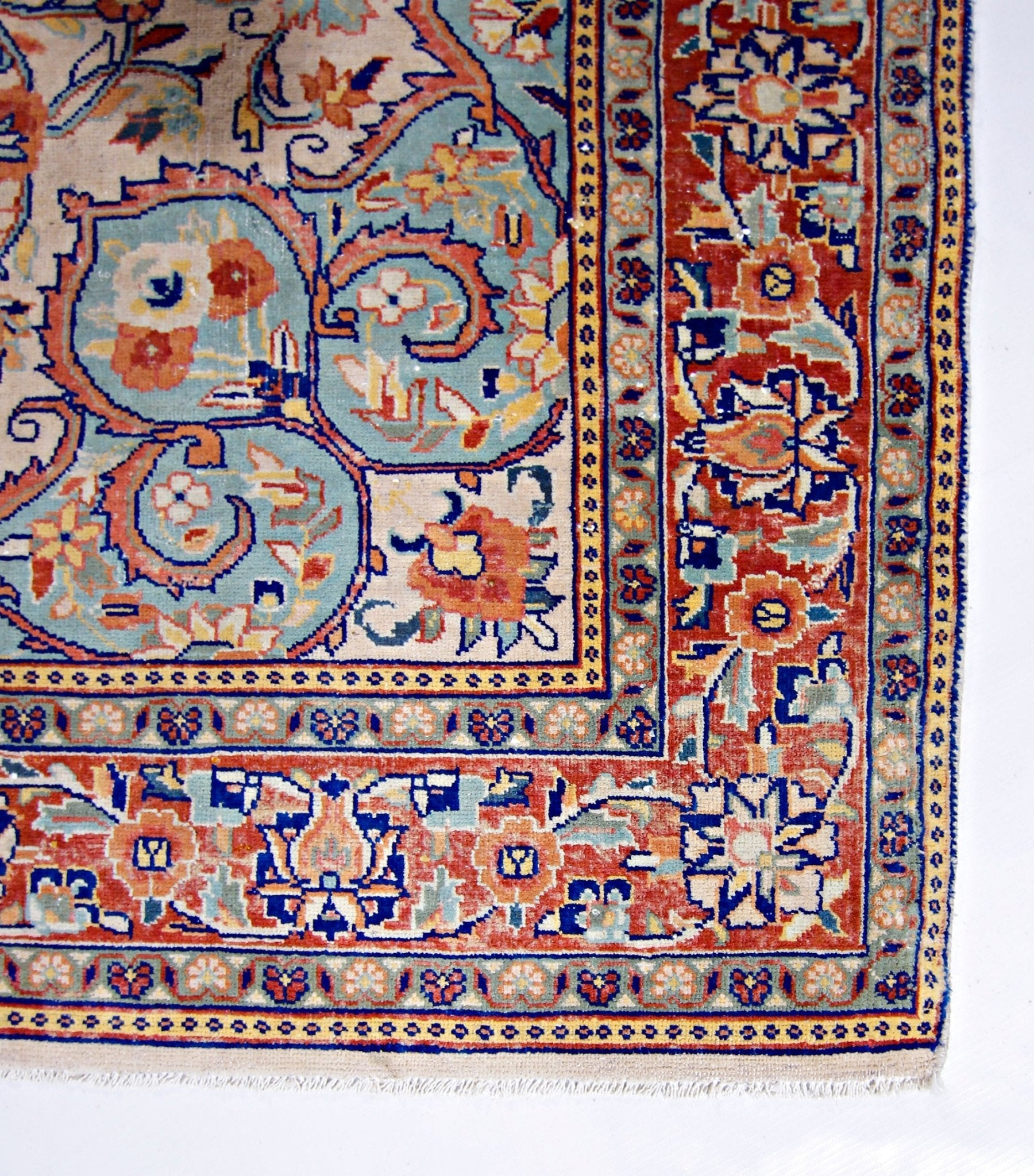Handmade Vintage Persian Kerman Rug | 196 x 134 cm | 6'5" x 4'5" - Najaf Rugs & Textile