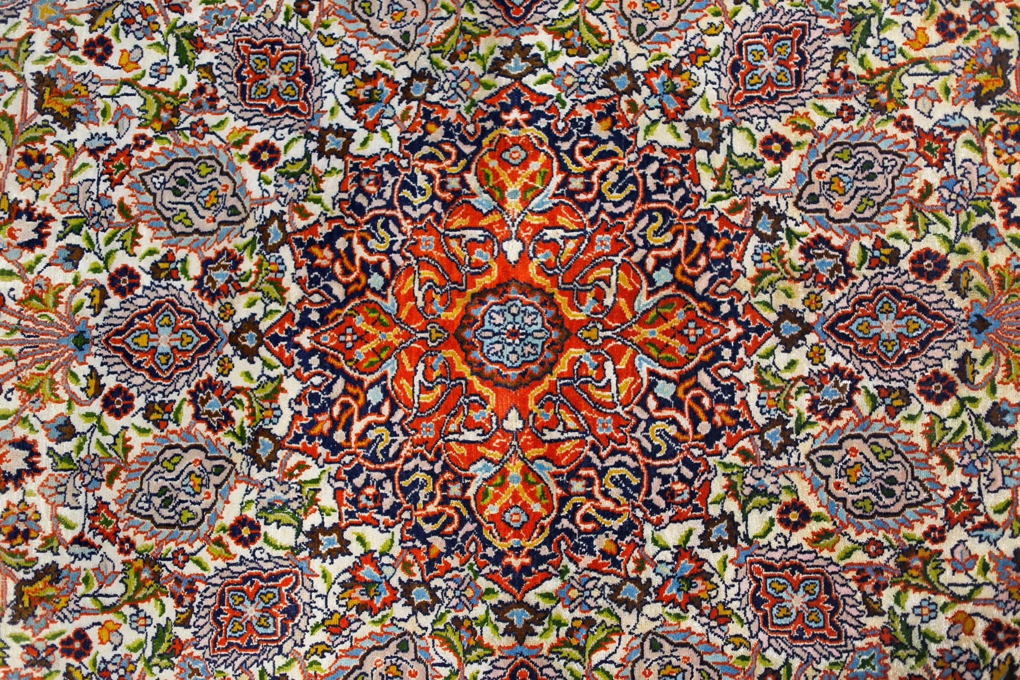 Handmade Vintage Persian Kerman Rug | 198 x 121 cm | 6'6" x 3'11" - Najaf Rugs & Textile